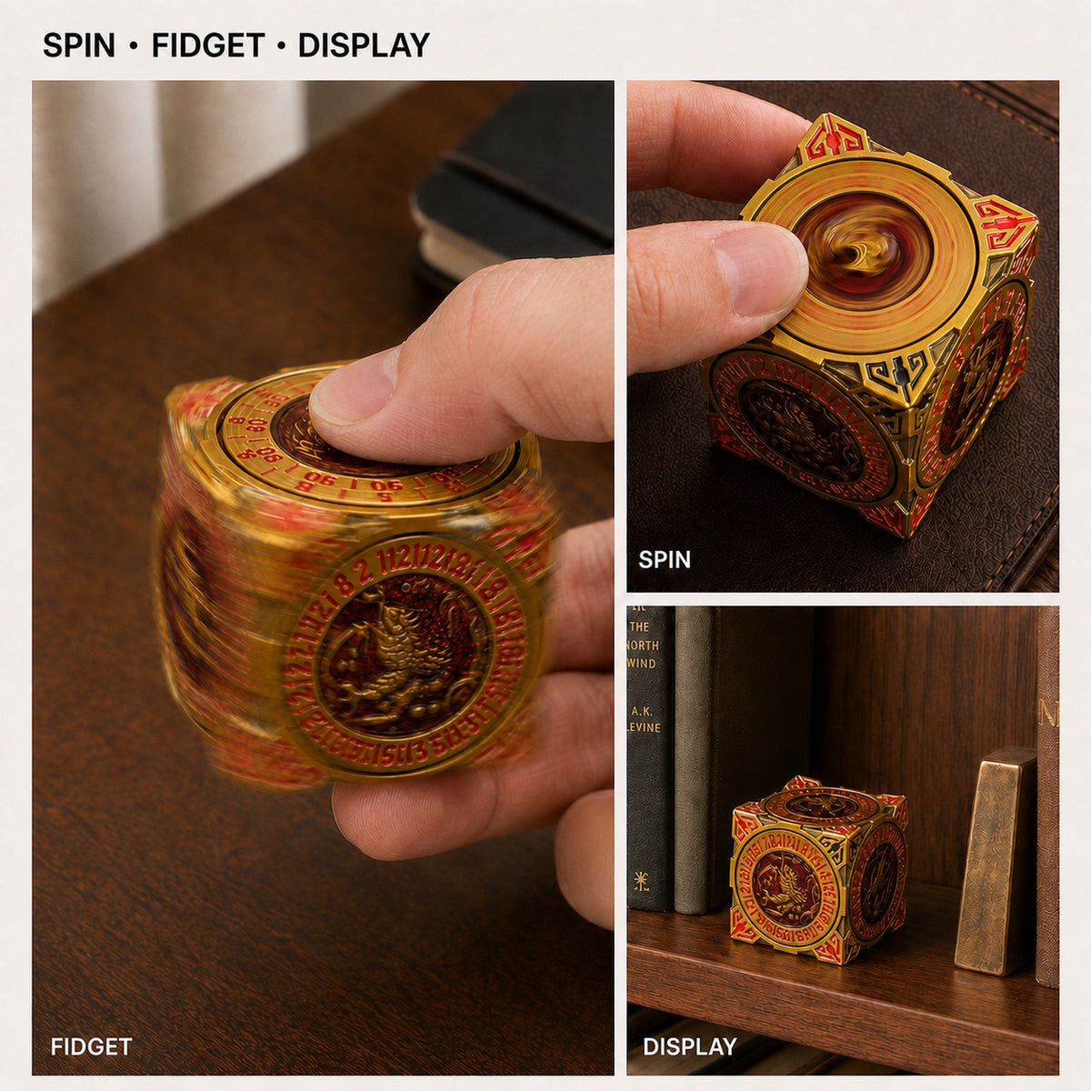 Masters Dice Relic #000 – Class Legacy Spinner | 7-in-1 Dual-Spinner-Metallwürfel
