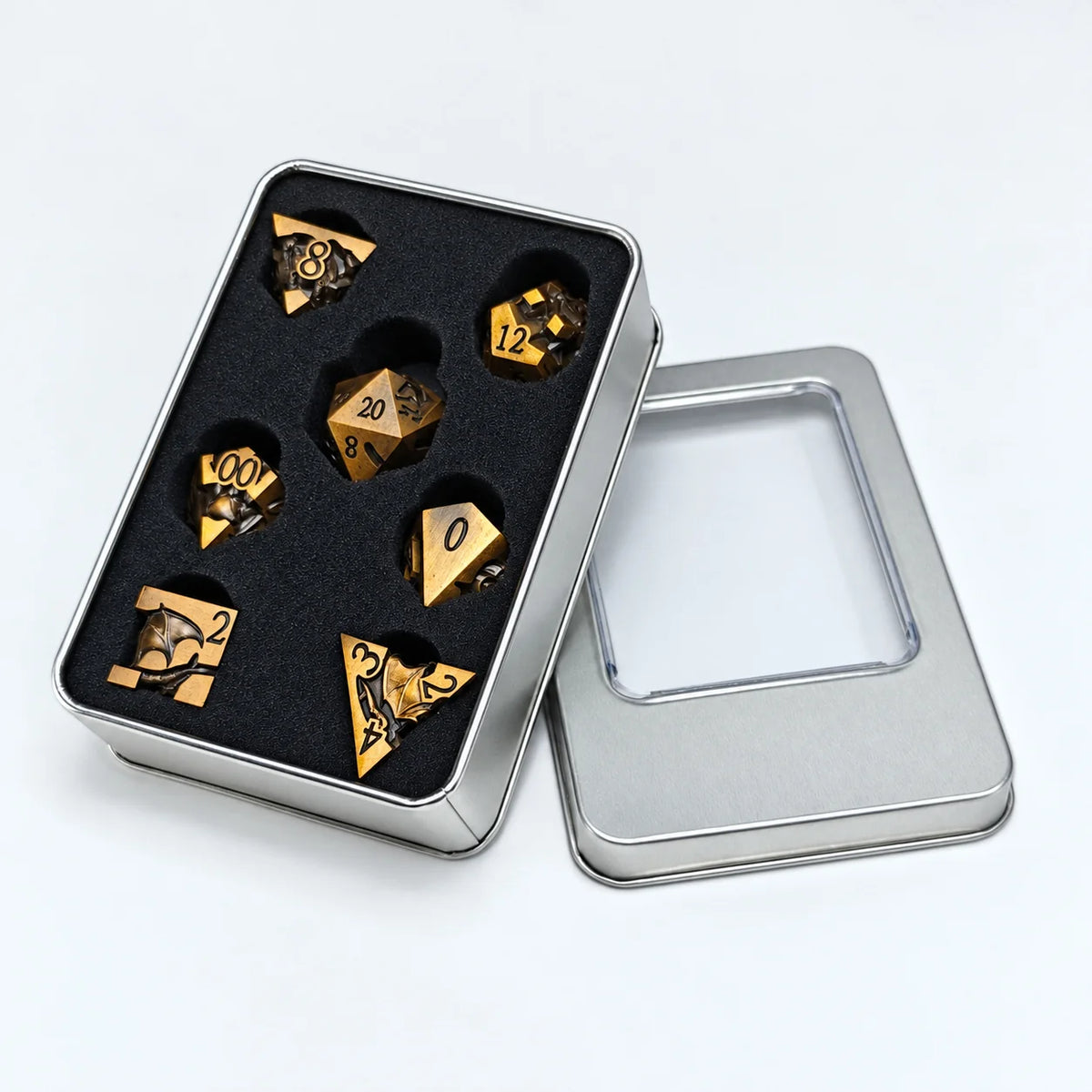 Masters Dice Eldritch Abyss – 7-Piece Sculpted Metal Dice Set | Tentacle Horror TTRPG Dice