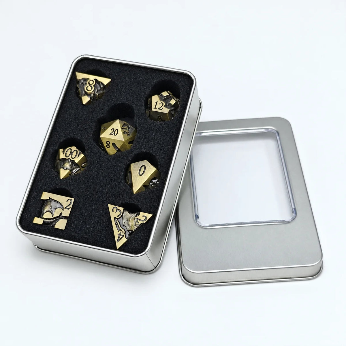 Masters Dice Eldritch Abyss – 7-Piece Sculpted Metal Dice Set | Tentacle Horror TTRPG Dice