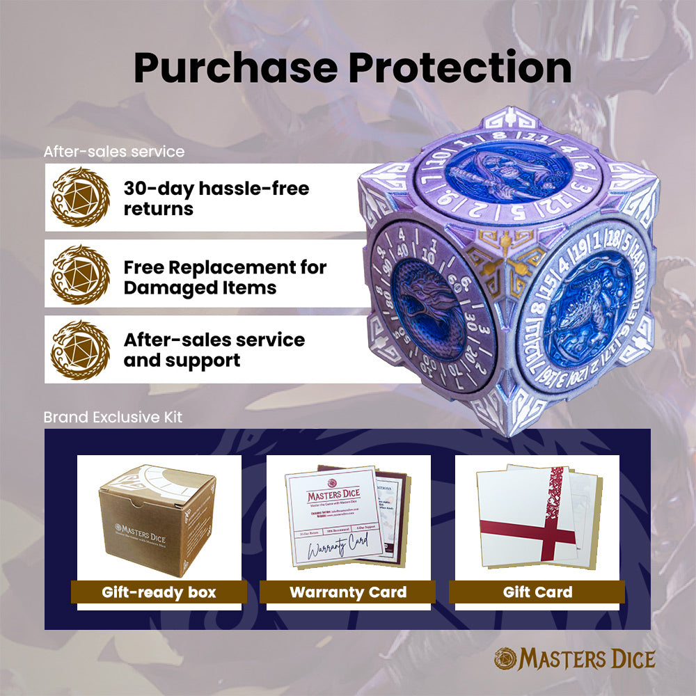 Masters Dice Relic #000 – Class Legacy Spinner | 7 -in-1 Dual-Spinner Metal Dice