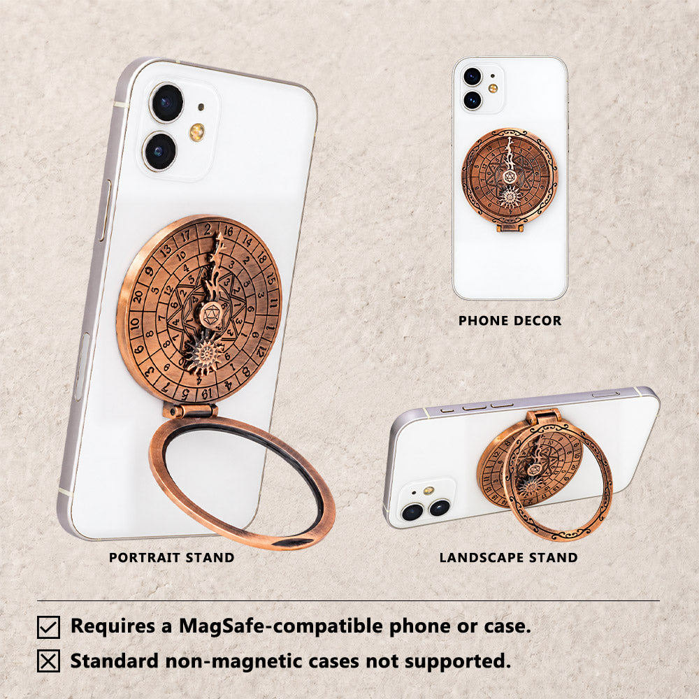 Masters Dice Nexus #001 – Arcane Orbit 7-in-1 Metal Spinner & Magnetic Phone Stand