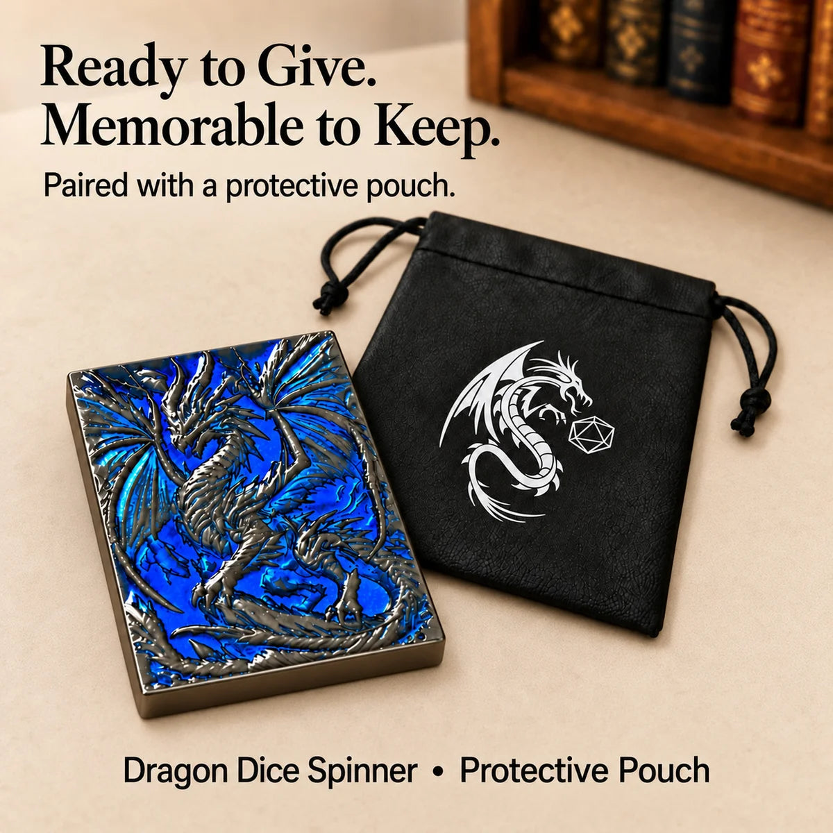 Dragon Tablet Dice Spinner – Pocket Fidget & Collectible Gift