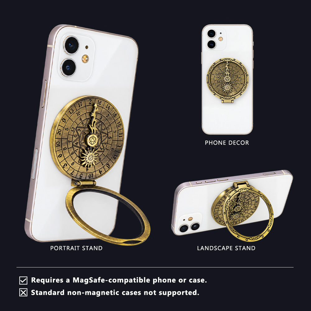Masters Dice Nexus #001 – Arcane Orbit 7-in-1 Metal Spinner & Magnetic Phone Stand