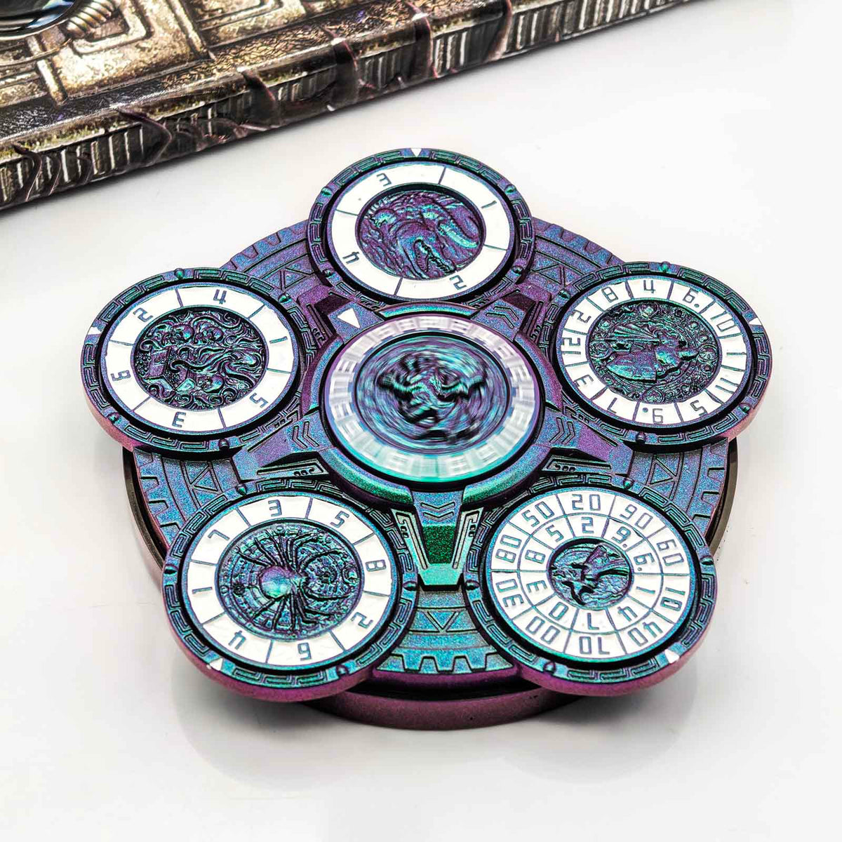 Masters Dice Sigil #001 - The Array | 7-in-1 Planetary Spinner DND Dice
