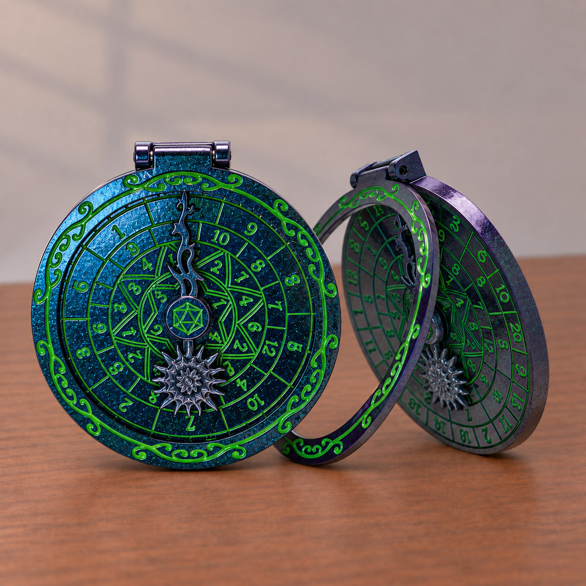 Masters Dice Nexus #001 – Arcane Orbit 7-in-1 Metal Spinner & Magnetic Phone Stand