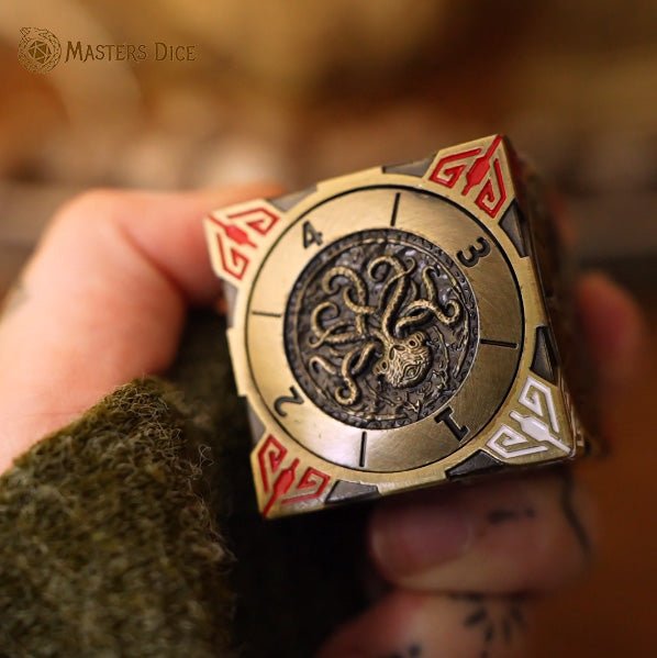 Masters Dice Relic 001 – 7 - in - 1 Monster Cube Spinner DND Dice for Dungeon Masters & True Fans - Masters Dice