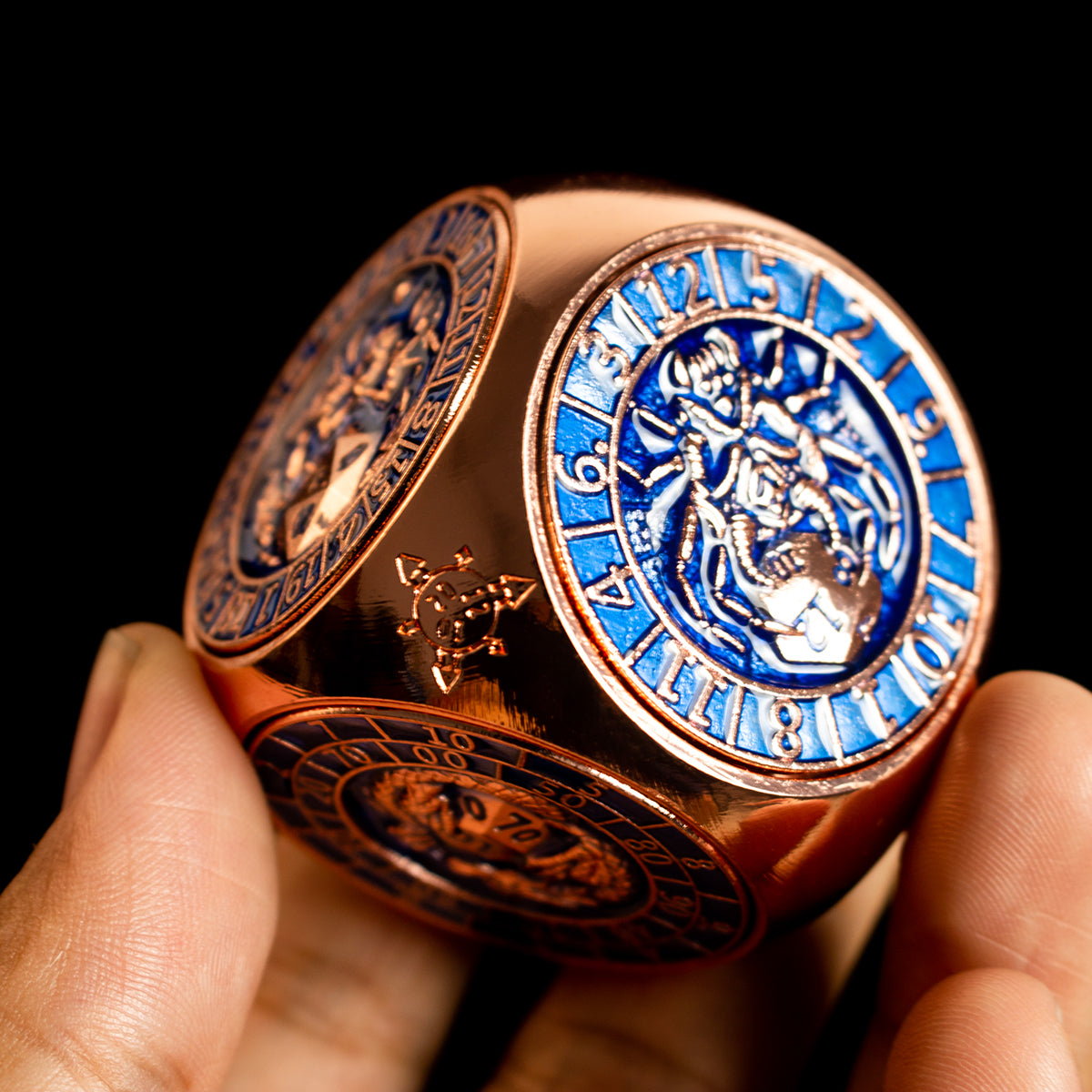 Masters Dice Relic 002 – 7 - in - 1 The Oracle’s Eye Cube Spinner DND Dice for Dungeon Masters & Collectors - Masters Dice
