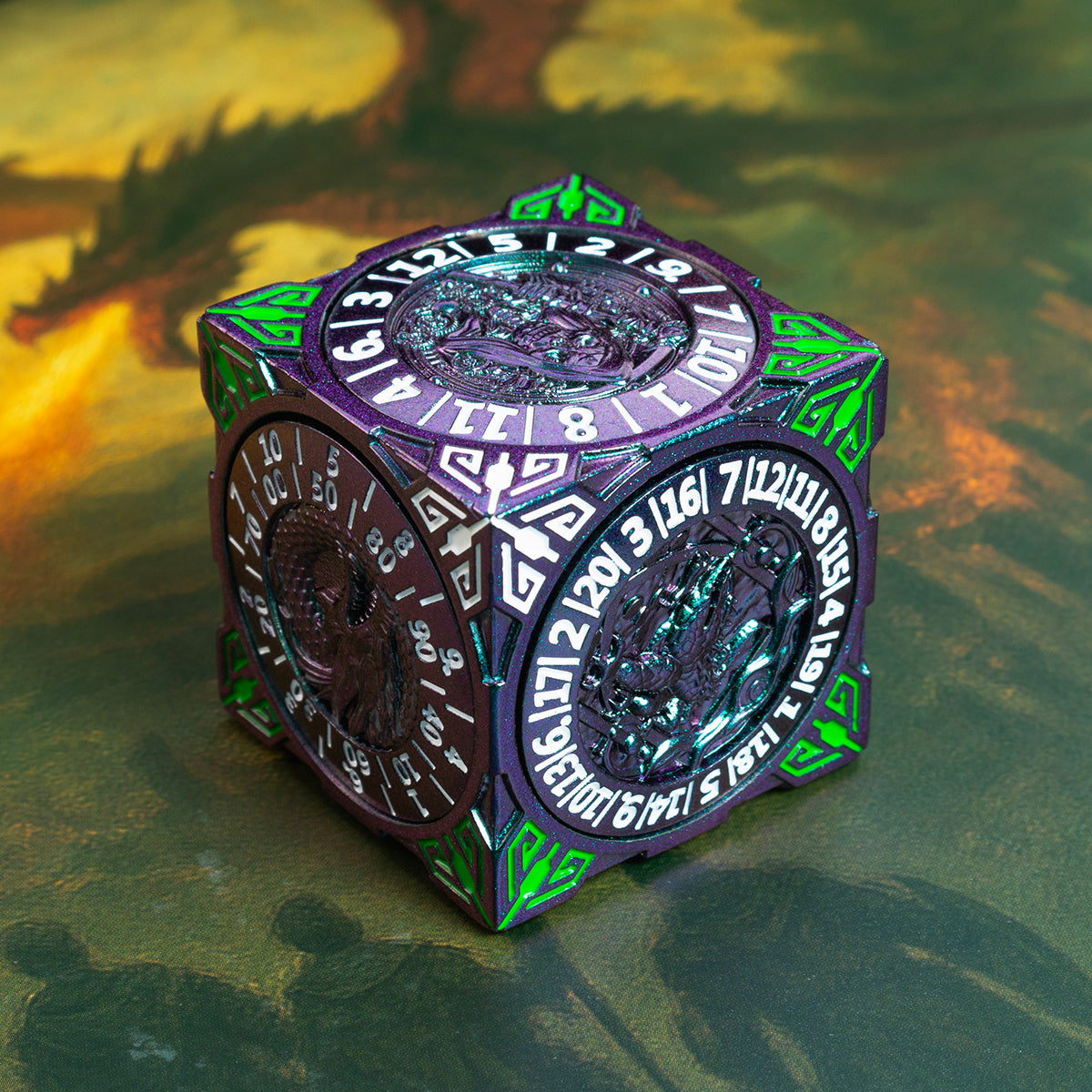 Masters Dice Relic #001 – 7-in-1 Monster Cube Spinner DND Dice