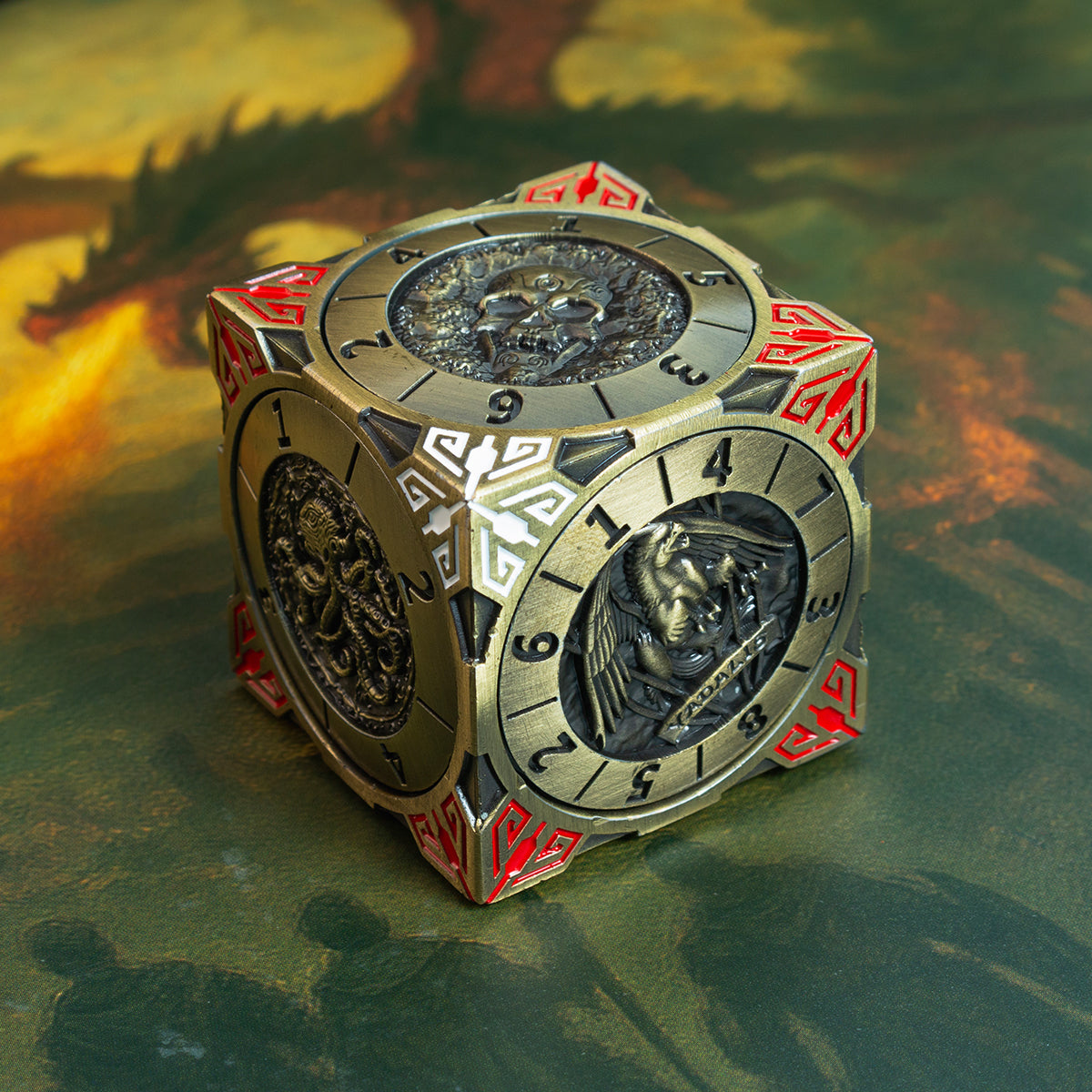 Masters Dice Relic #001 – 7-in-1 Monster Cube Spinner DND Dice