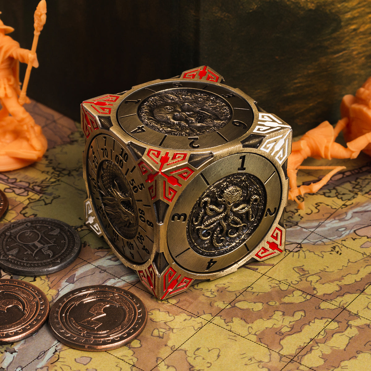 Masters Dice Relic #001 – 7-in-1 Monster Cube Spinner DND Dice