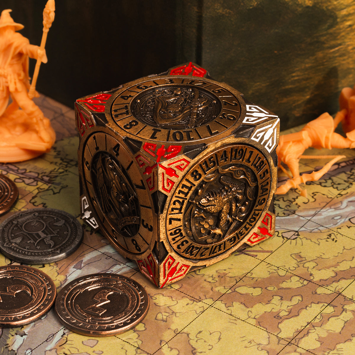 Masters Dice Relic #001 – 7-in-1 Monster Cube Spinner DND Dice