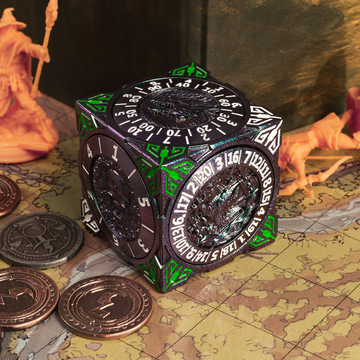 Masters Dice Relic #001 – 7-in-1 Monster Cube Spinner DND Dice