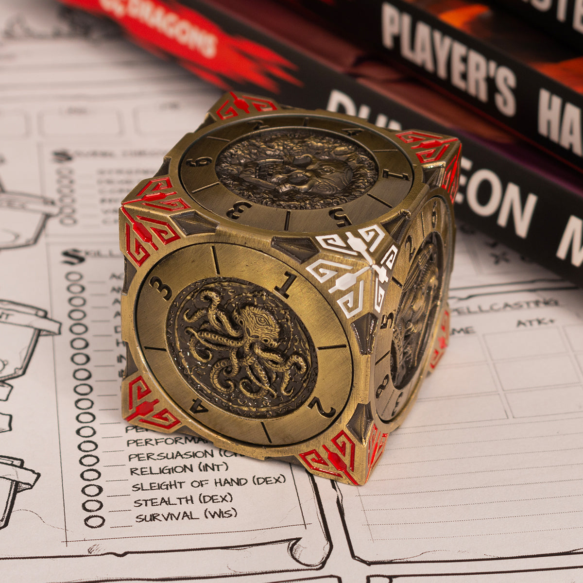 Masters Dice Relic #001 – 7-in-1 Monster Cube Spinner DND Dice