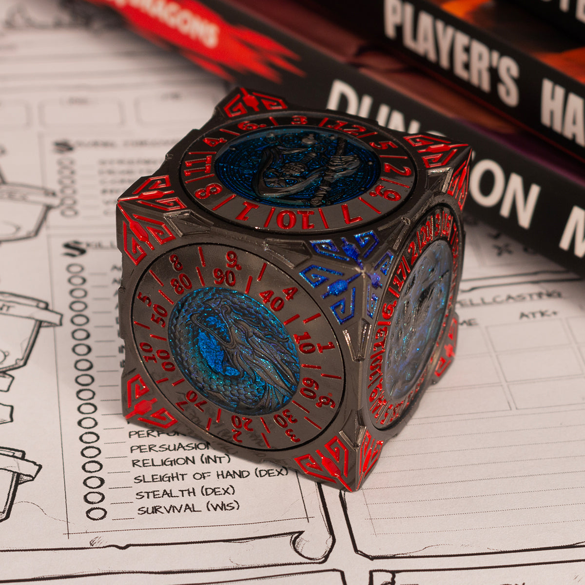 Masters Dice Relic #001 – 7-in-1 Monster Cube Spinner DND Dice