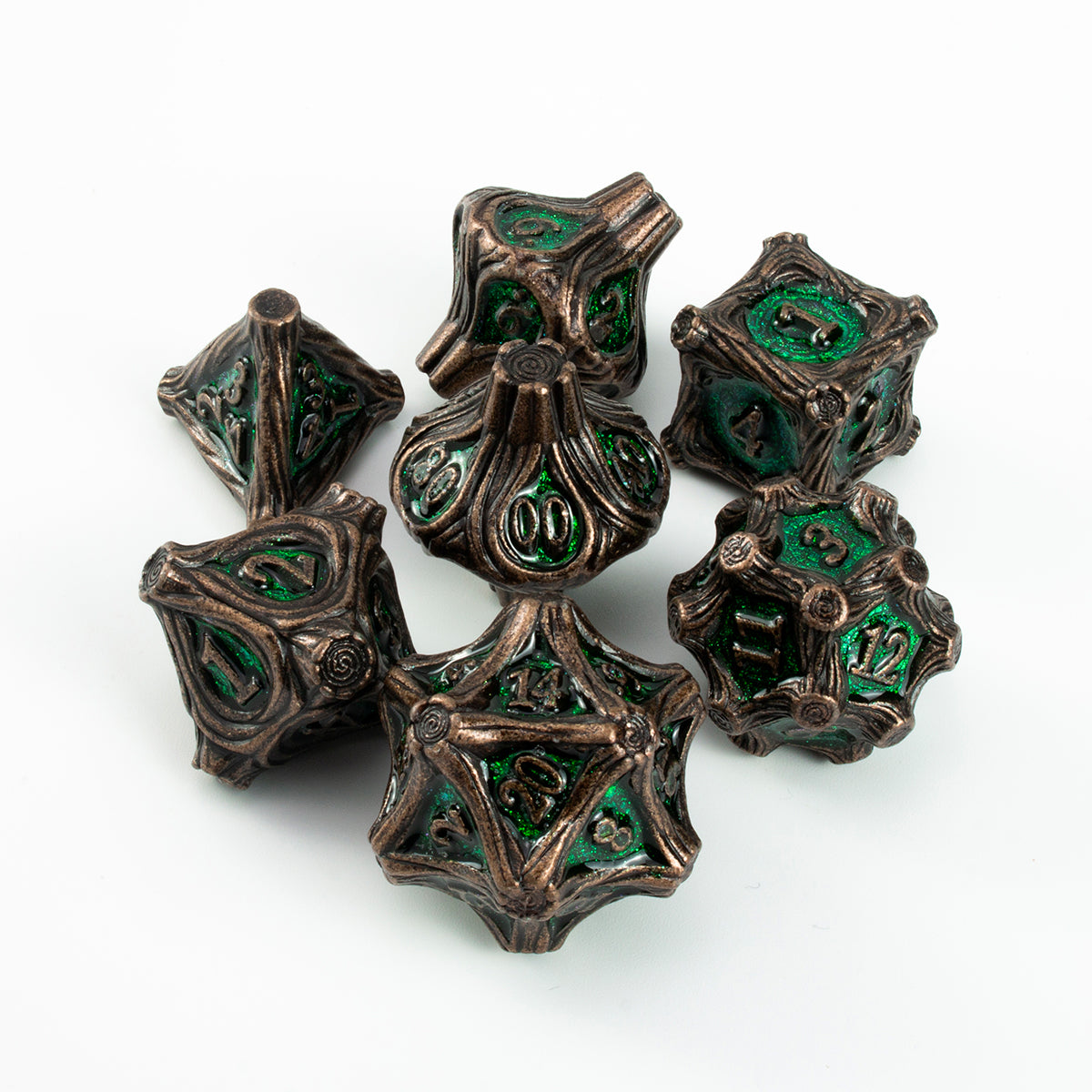 Masters Dice Timberbound No.1 – Premium Metal Dice Set for DND Fans & Dungeon Masters