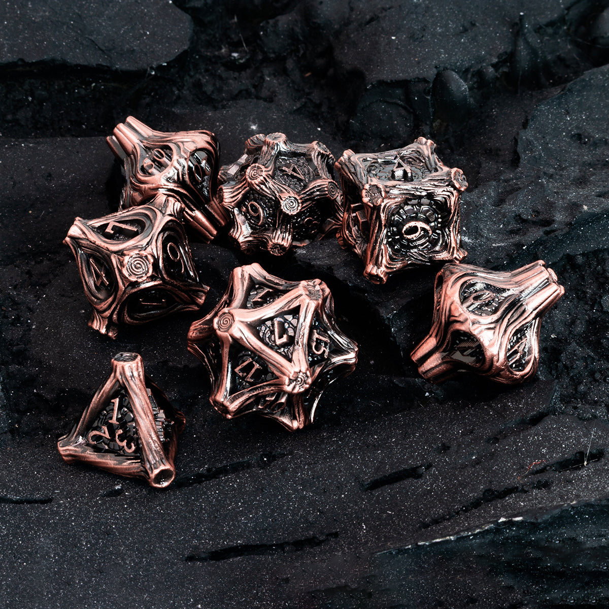 Masters Dice Timberbound No.1 – Premium Metal Dice Set for DND Fans & Dungeon Masters