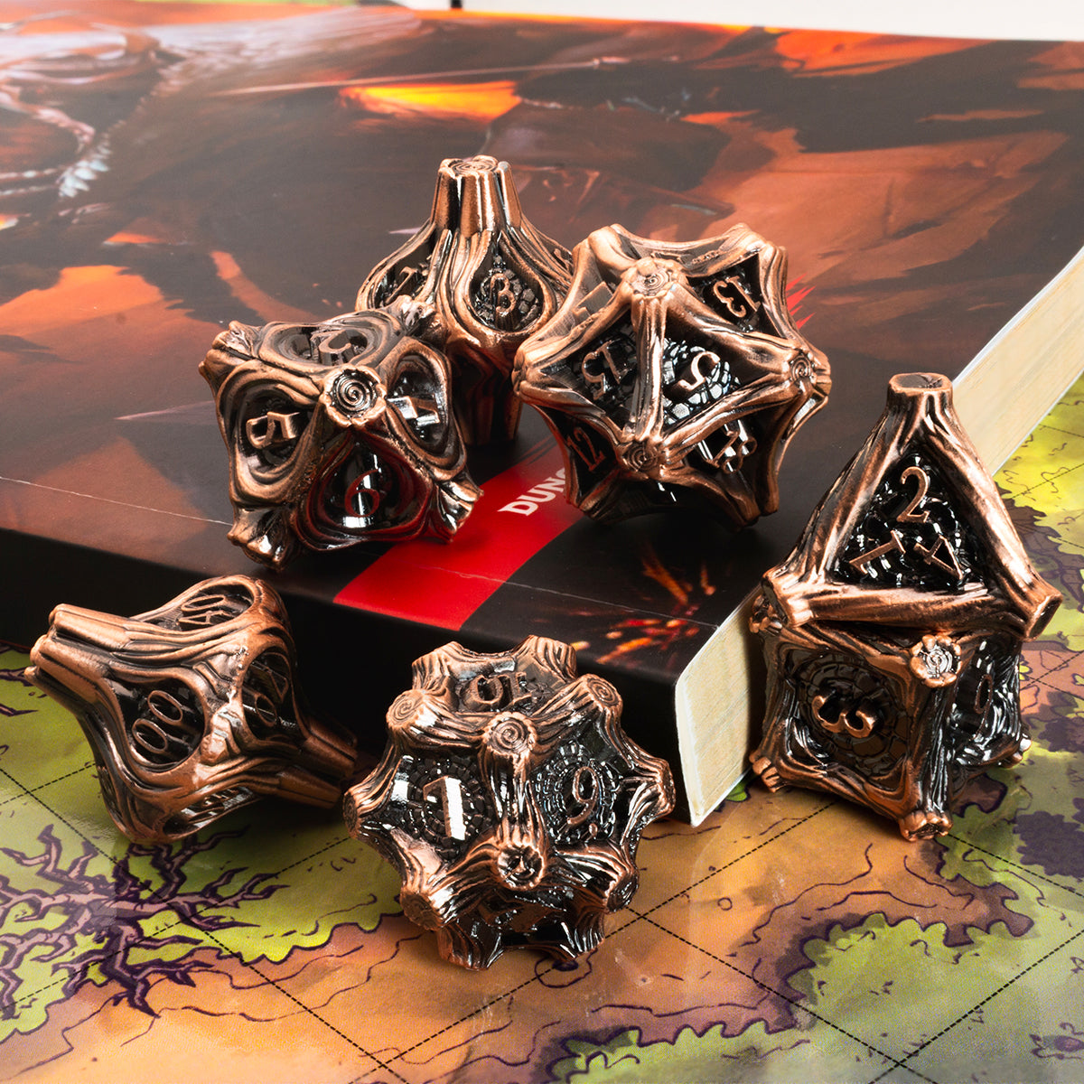 Masters Dice Timberbound No.1 – Premium Metal Dice Set for DND Fans & Dungeon Masters