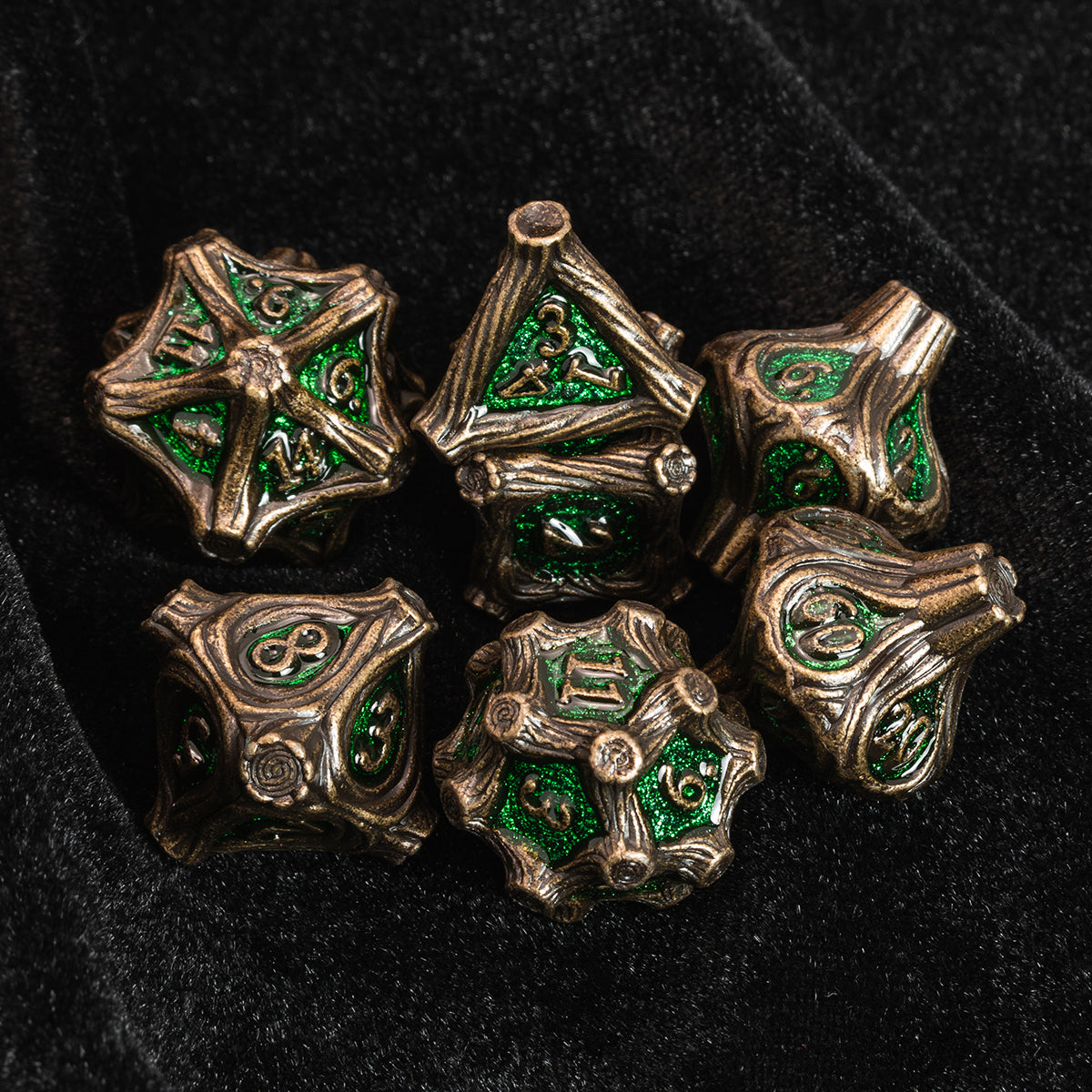 Masters Dice Timberbound No.1 – Premium Metal Dice Set for DND Fans & Dungeon Masters