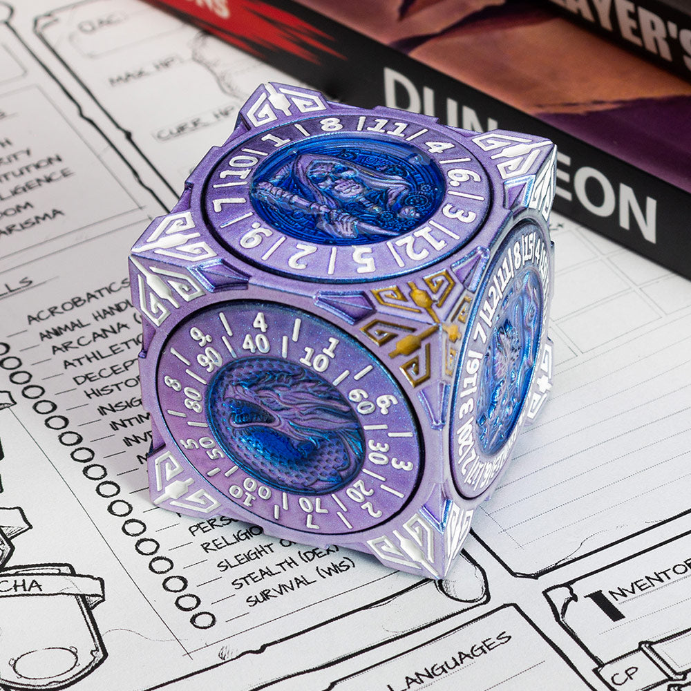 Dadi Reliquia dei Maestri #000 – Spinner Eredità di Classe | Dadi Metallici a Doppio Spinner 7-in-1