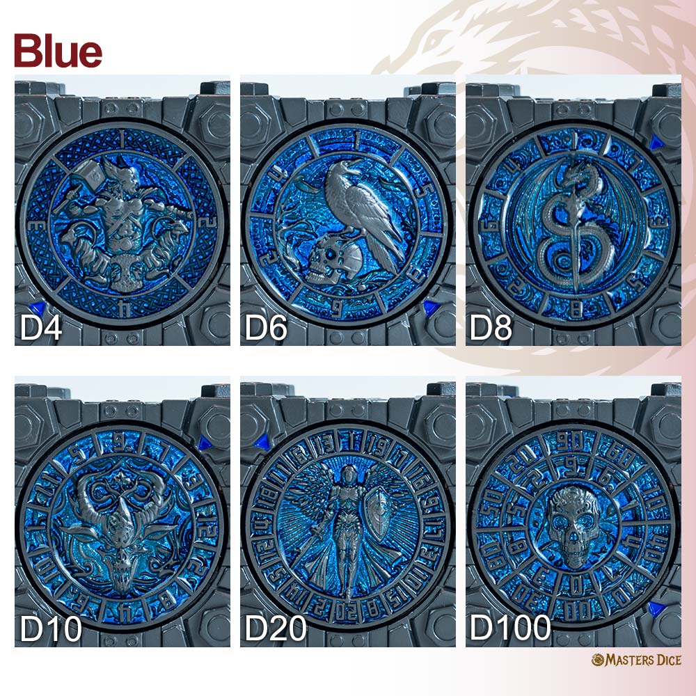 Masters Dice Relic #003 – Hell & Halo | 7 -in-1 Spinner Metal Dice