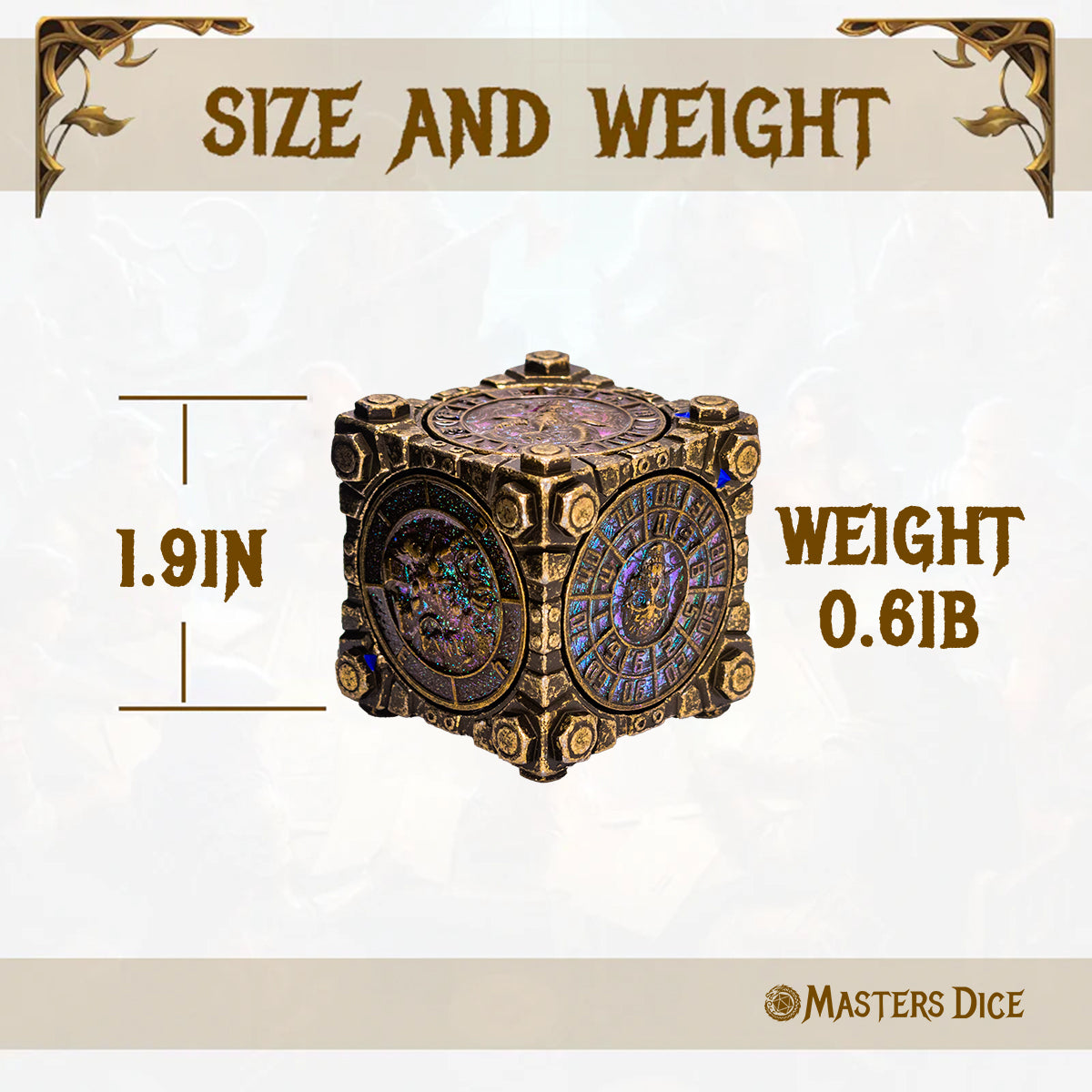 Masters Dice Relic #003 – Hell & Halo | 7 -in-1 Spinner Metal Dice