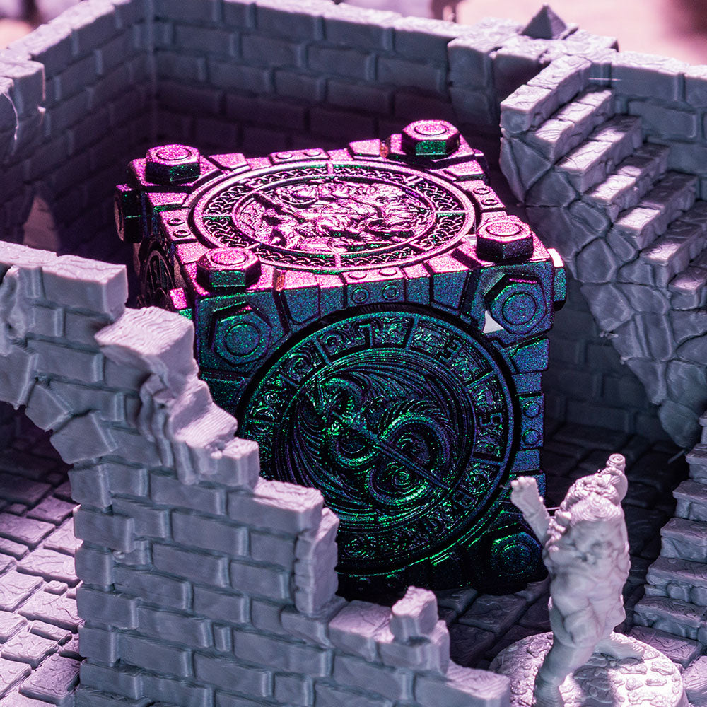 Masters Dice Relic #003 – Hell & Halo | 7 -in-1 Spinner Metal Dice