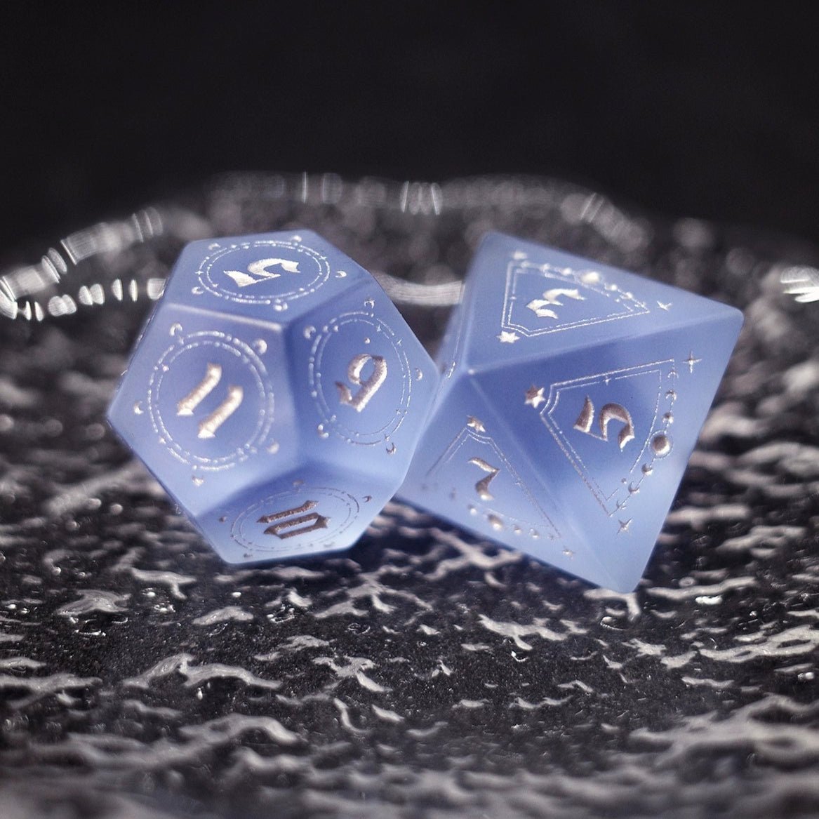 Starmoon Brilliance Scrub Purple Zircon Jewel Dice COC Dungeons & Dragons Dnd TRPG - Masters Dice