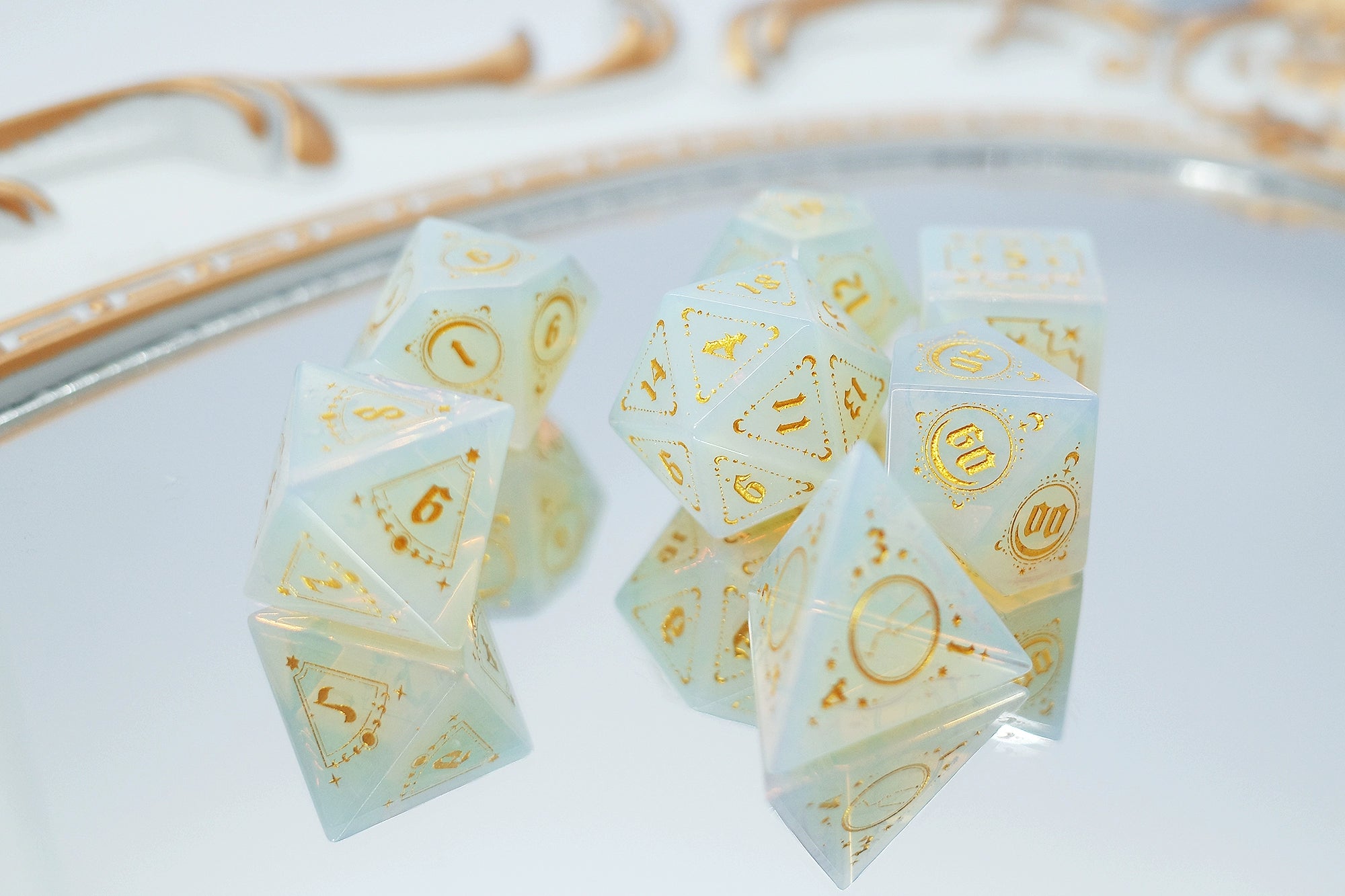 Opal Gem Dice COC Dungeons & Dragons Dnd TRPG Warhammer - Masters Dice
