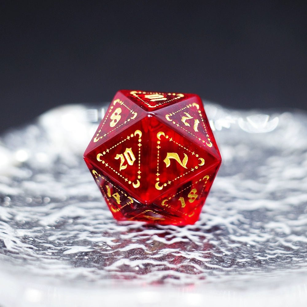Garnet Gem Dice COC Dungeons & Dragons Dnd Design TRPG Warhammer - Masters Dice