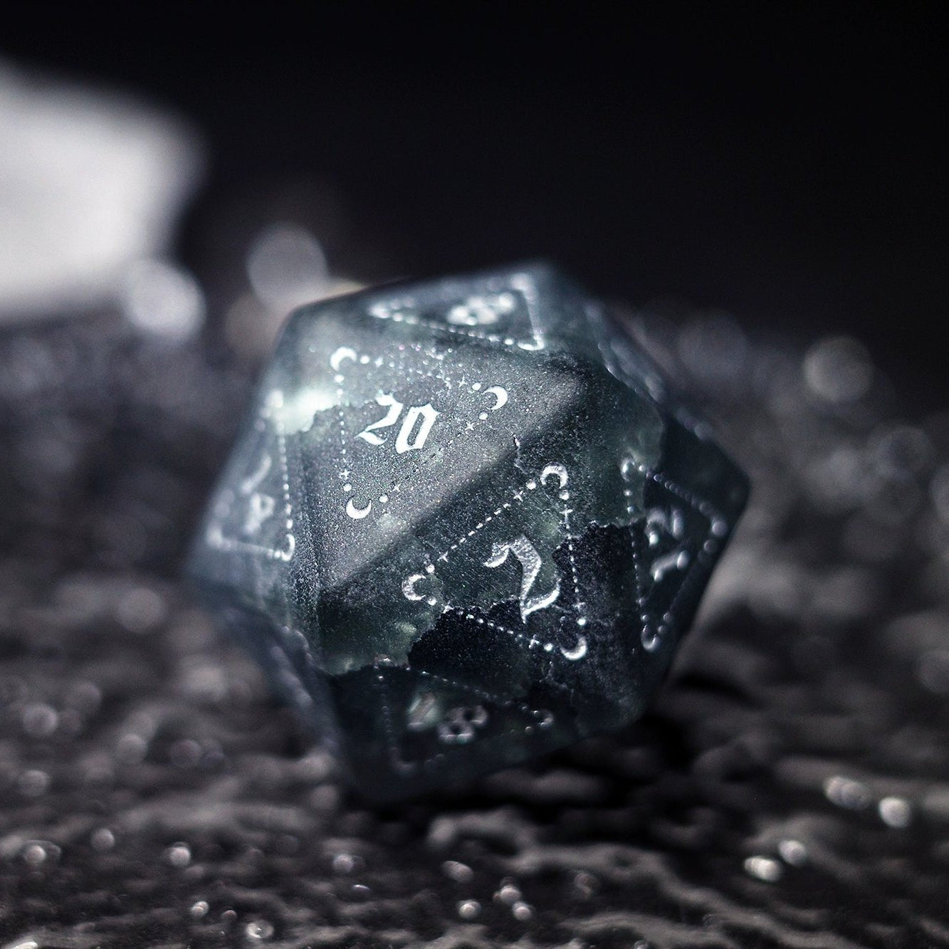 Nameless Fog Scrub Black Popcorn Dice Gems Run Coc Dungeons & Dragons dnd TRPG - Masters Dice