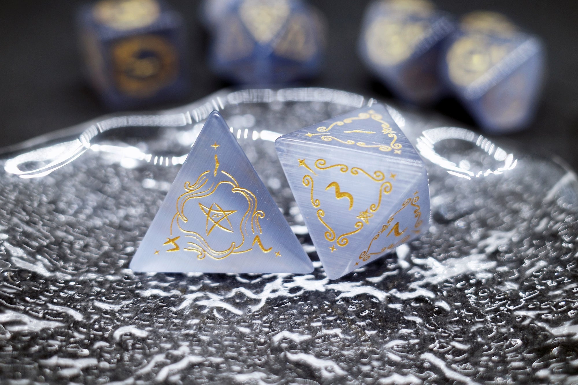 Grey Cat'S Eye Dice Old Seal Jewel COC Dungeons & Dragons Dnd Warhammer Dice TRPG - Masters Dice