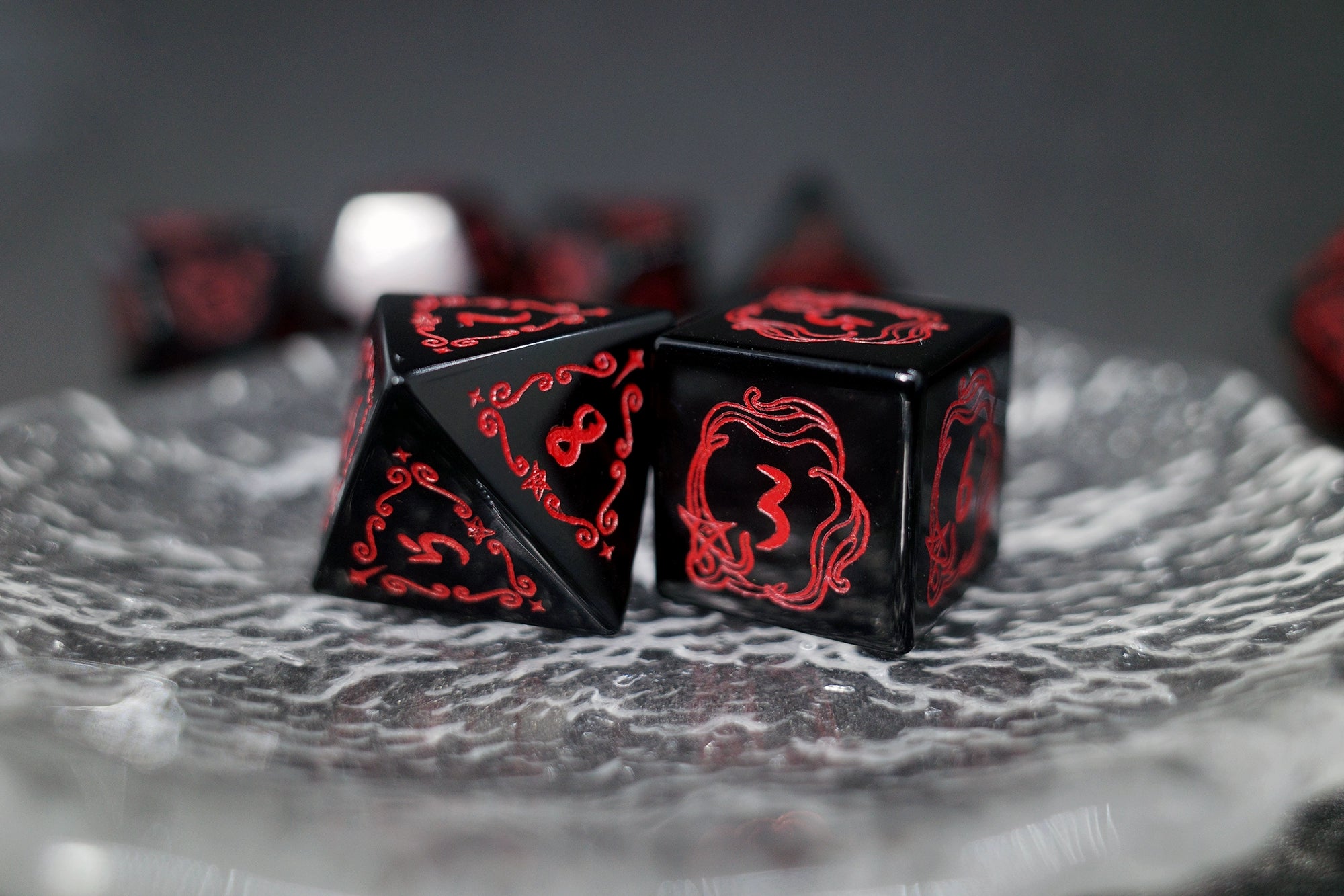 Obsidian Gem Dice COC Dungeons & Dragons Dnd TRPG Warhammer Dice - Masters Dice