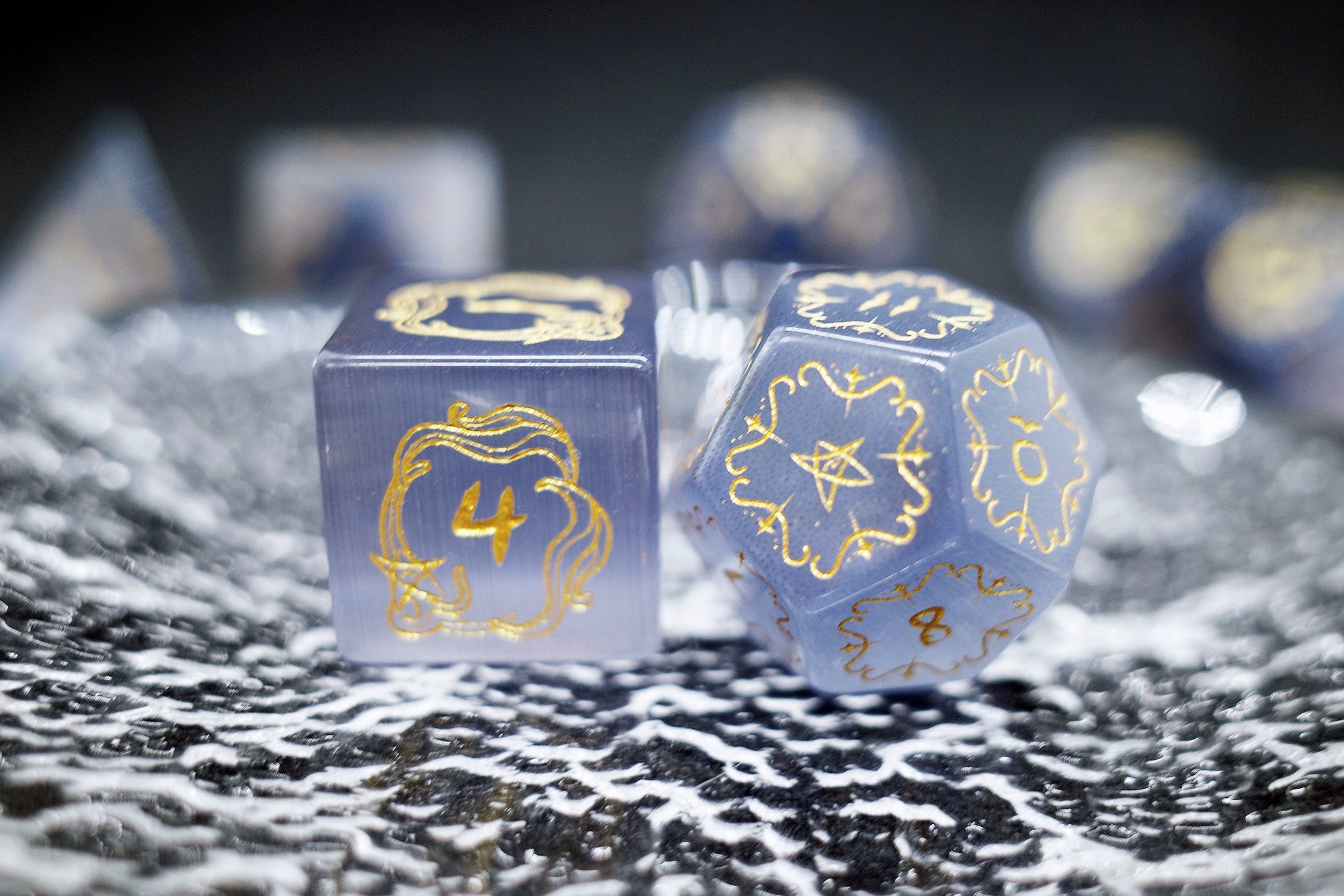 Grey Cat'S Eye Dice Old Seal Jewel COC Dungeons & Dragons Dnd Warhammer Dice TRPG - Masters Dice