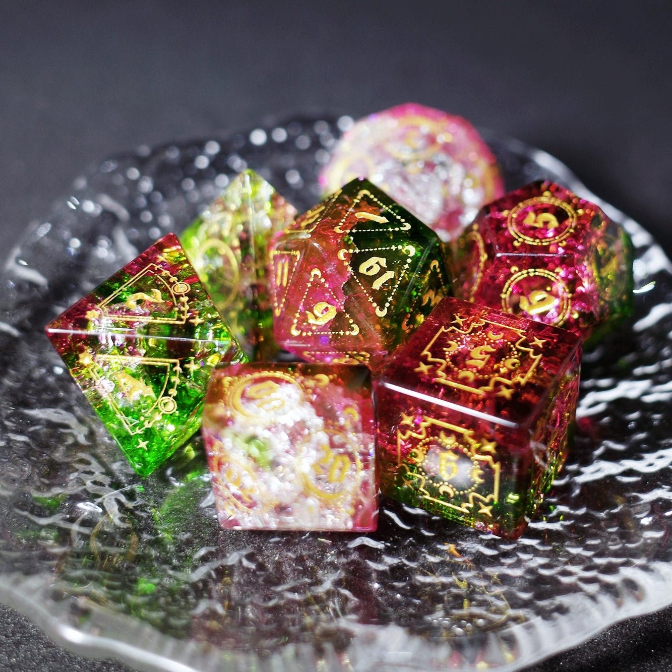 Spring Of Yaling Popping Glass Gem Dice COC Dragons And Dungeons Dnd TRPG - Masters Dice