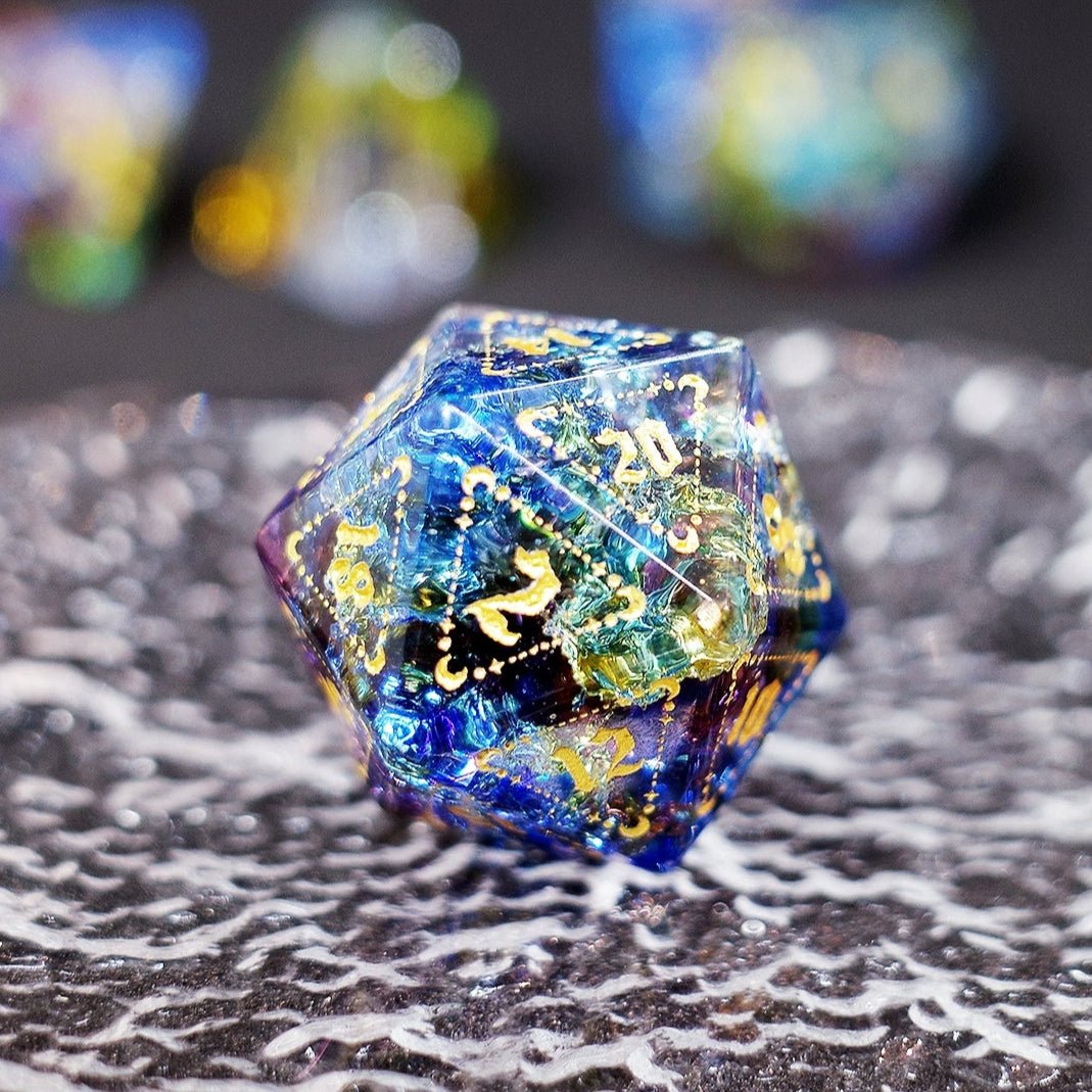 Storm Sanctuary Popcorn Glazed Dice Jewel COC Dragons & Dungeons Dnd TRPG - Masters Dice