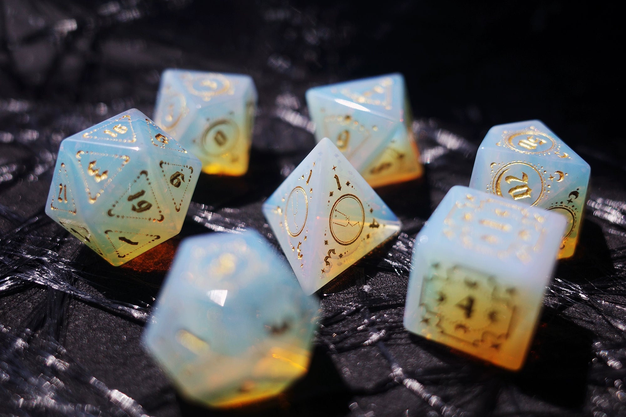 Opal Gem Dice COC Dungeons & Dragons Dnd TRPG Warhammer - Masters Dice