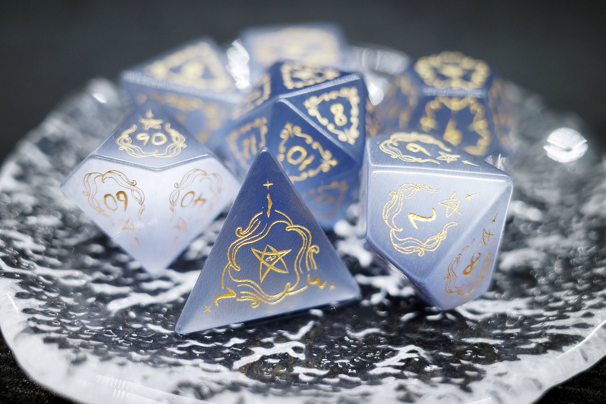 Grey Cat'S Eye Dice Old Seal Jewel COC Dungeons & Dragons Dnd Warhammer Dice TRPG - Masters Dice