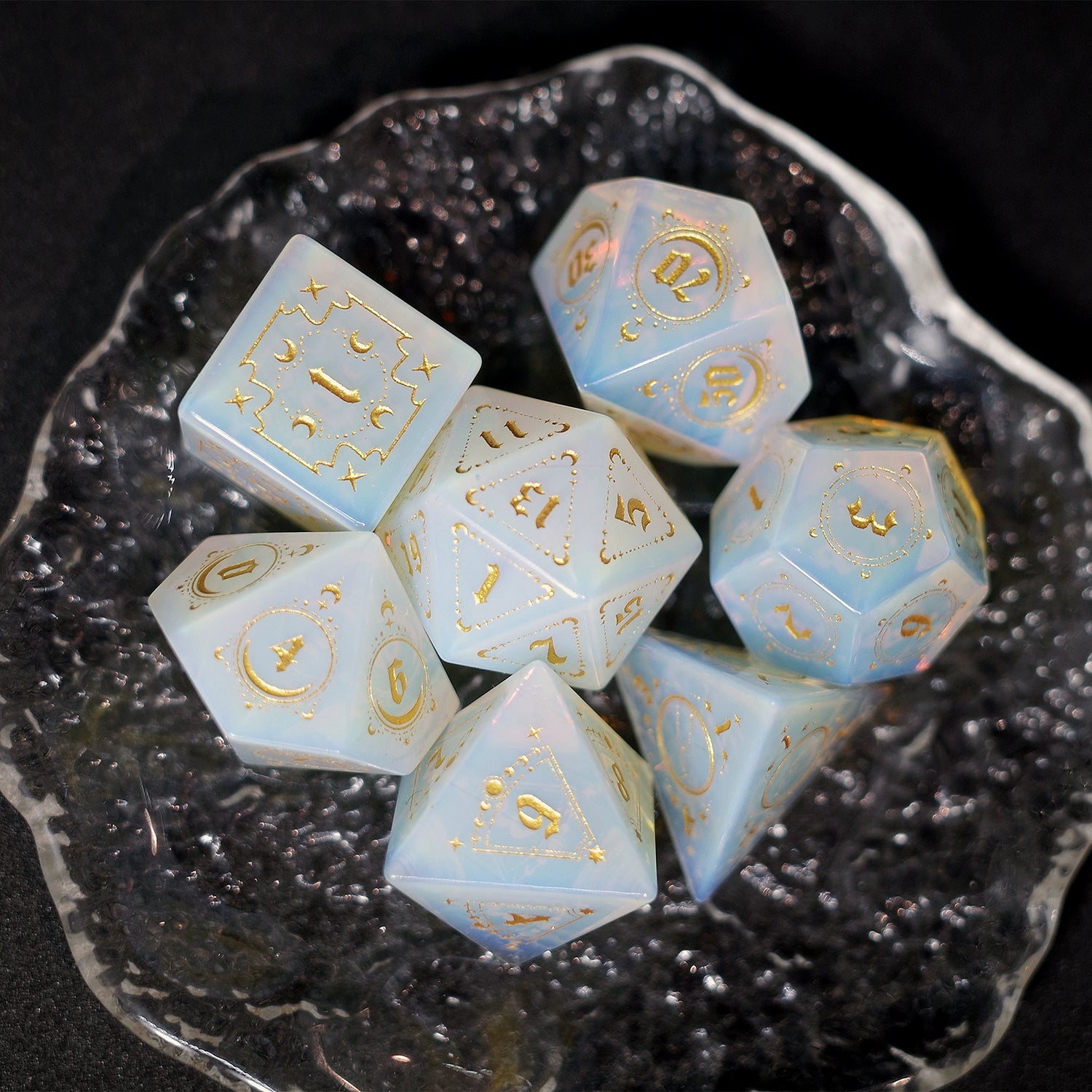 Opal Gem Dice COC Dungeons & Dragons Dnd TRPG Warhammer - Masters Dice