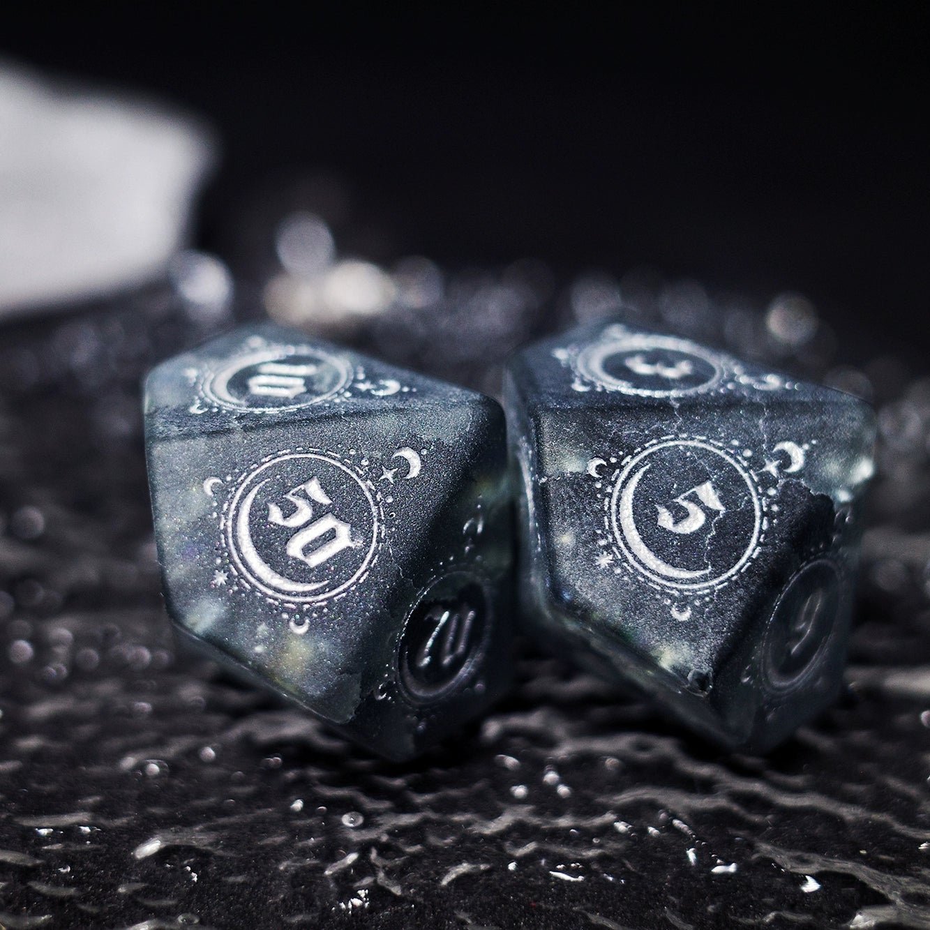Nameless Fog Scrub Black Popcorn Dice Gems Run Coc Dungeons & Dragons dnd TRPG - Masters Dice