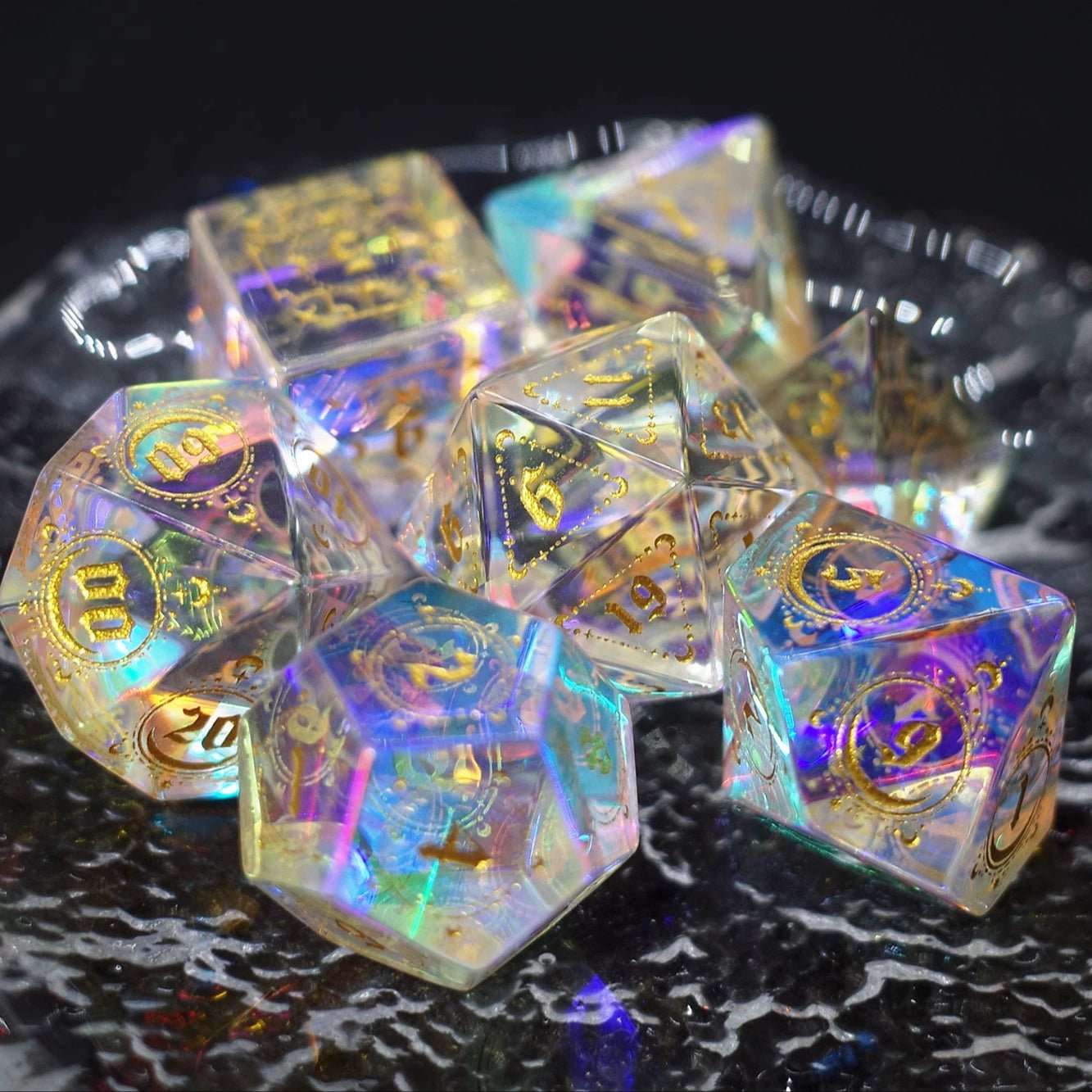 Symphony Crystal Gem Dice COC Dungeons & Dragons Dnd Warhammer Cthulhu TRPG - Masters Dice