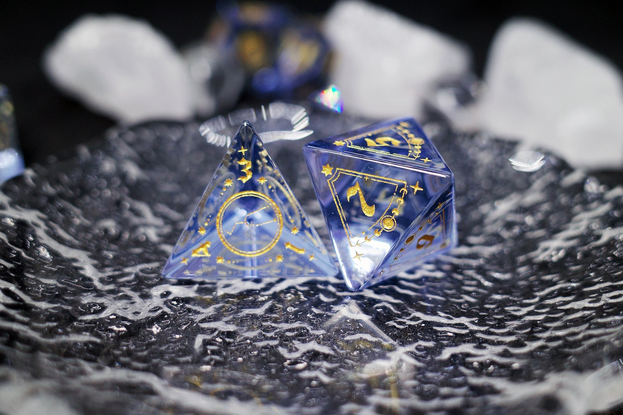 Purple Zircon Gem Dice COC Dragons And Dungeons Dnd TRPG High - End Dice - Masters Dice