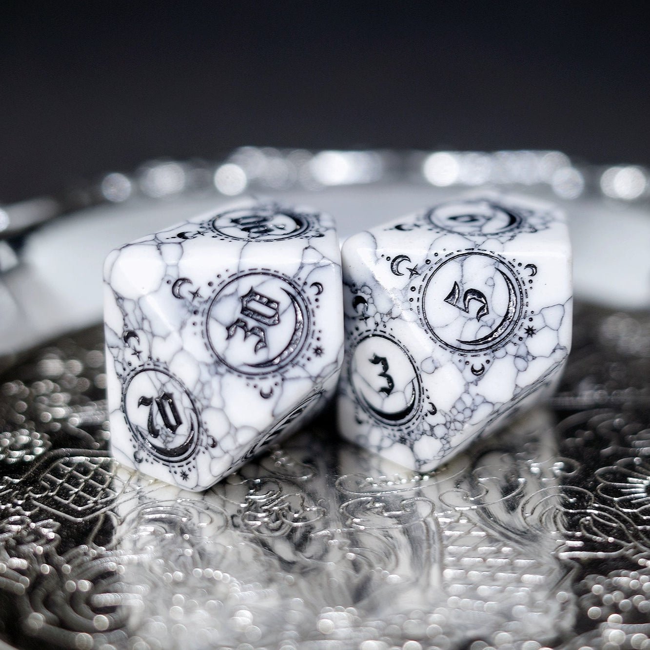 Turquoise Dice Synthetic Gemstone COC Dungeons & Dragons Dnd Warhammer Dice TRPG - Masters Dice