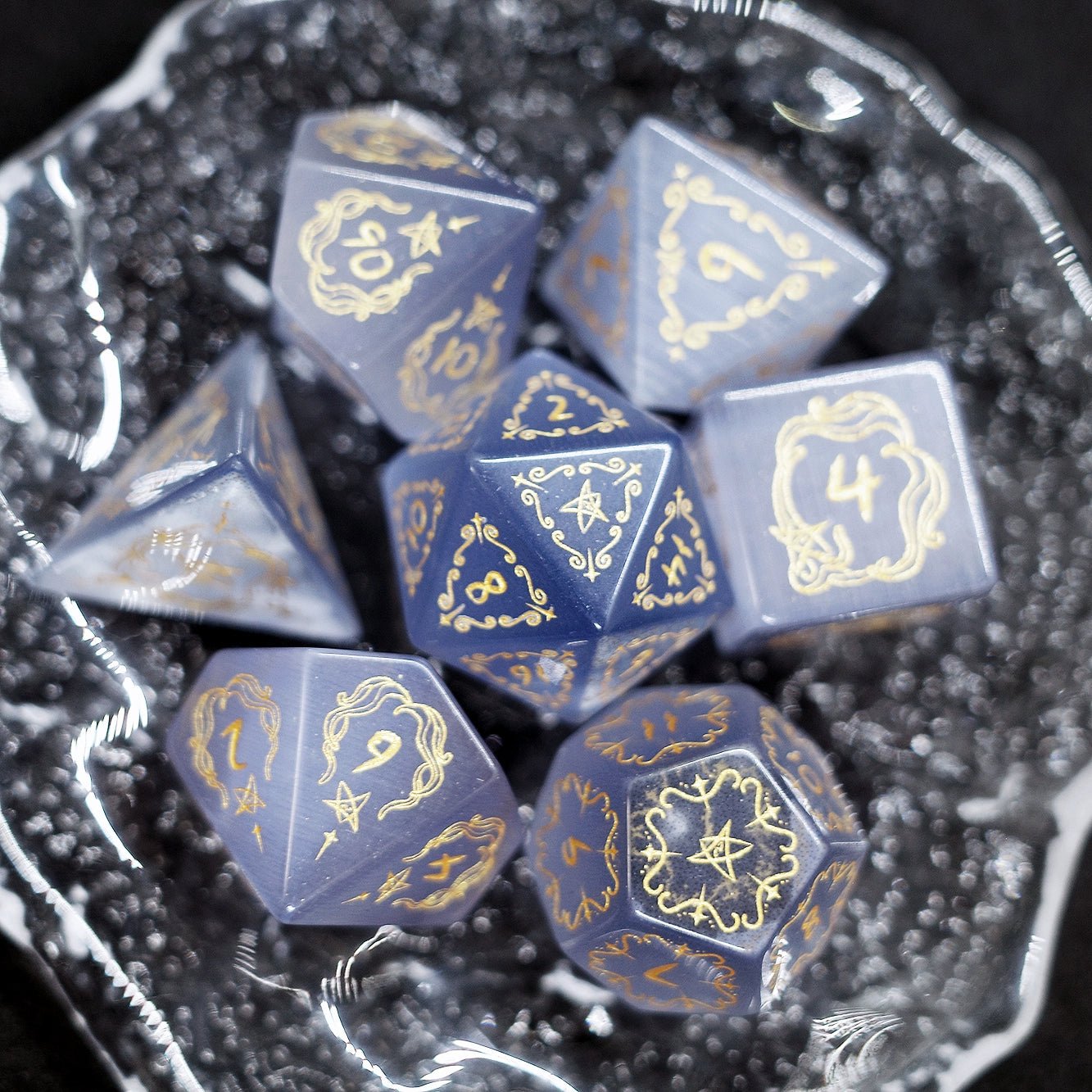 Grey Cat'S Eye Dice Old Seal Jewel COC Dungeons & Dragons Dnd Warhammer Dice TRPG - Masters Dice