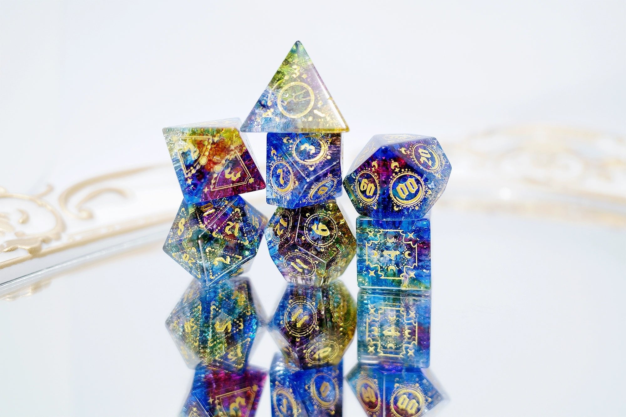 Storm Sanctuary Popcorn Glazed Dice Jewel COC Dragons & Dungeons Dnd TRPG - Masters Dice