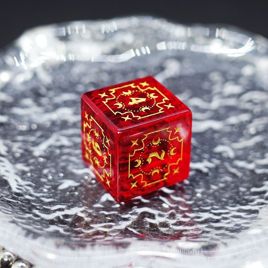 Garnet Gem Dice COC Dungeons & Dragons Dnd Design TRPG Warhammer - Masters Dice