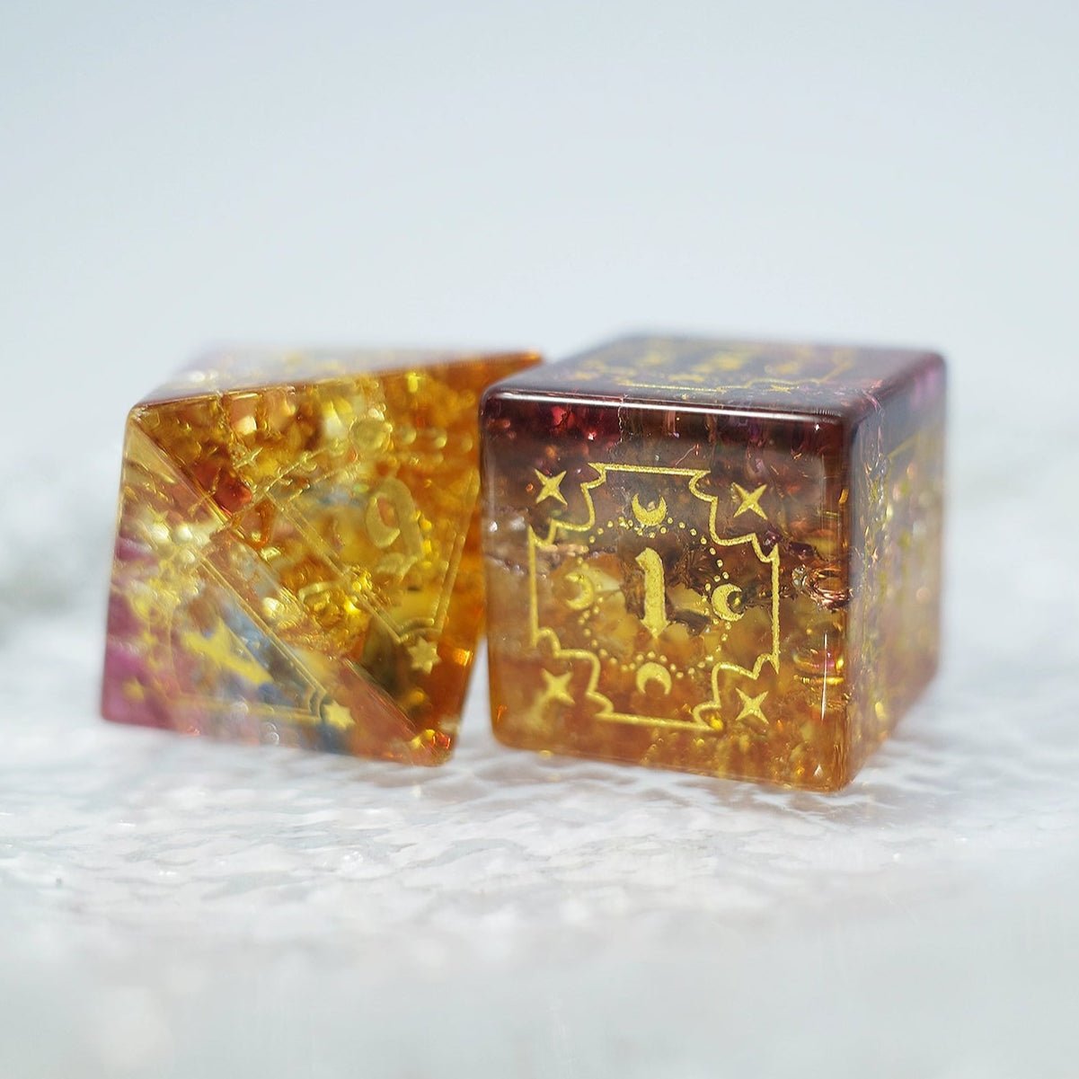 Colored Dragon Tia Matt Glazed Dice Jewel COC Dragons & Dungeons Dnd TRPG - Masters Dice