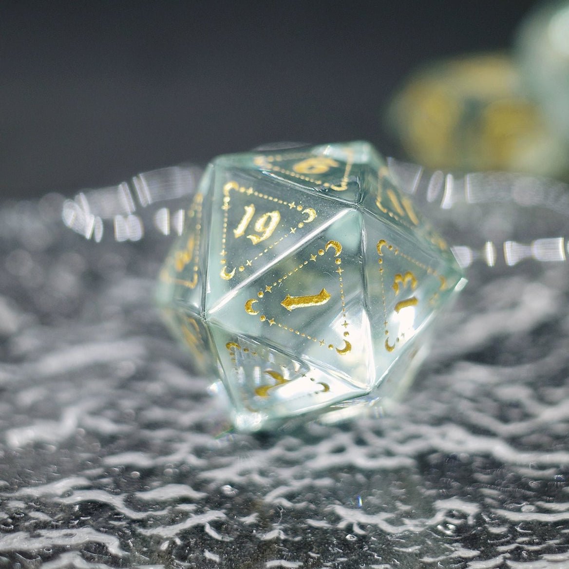 Light Green Zircon Gem Dice COC Dragons And Dungeons Dnd TRPG Warhammer Dice - Masters Dice