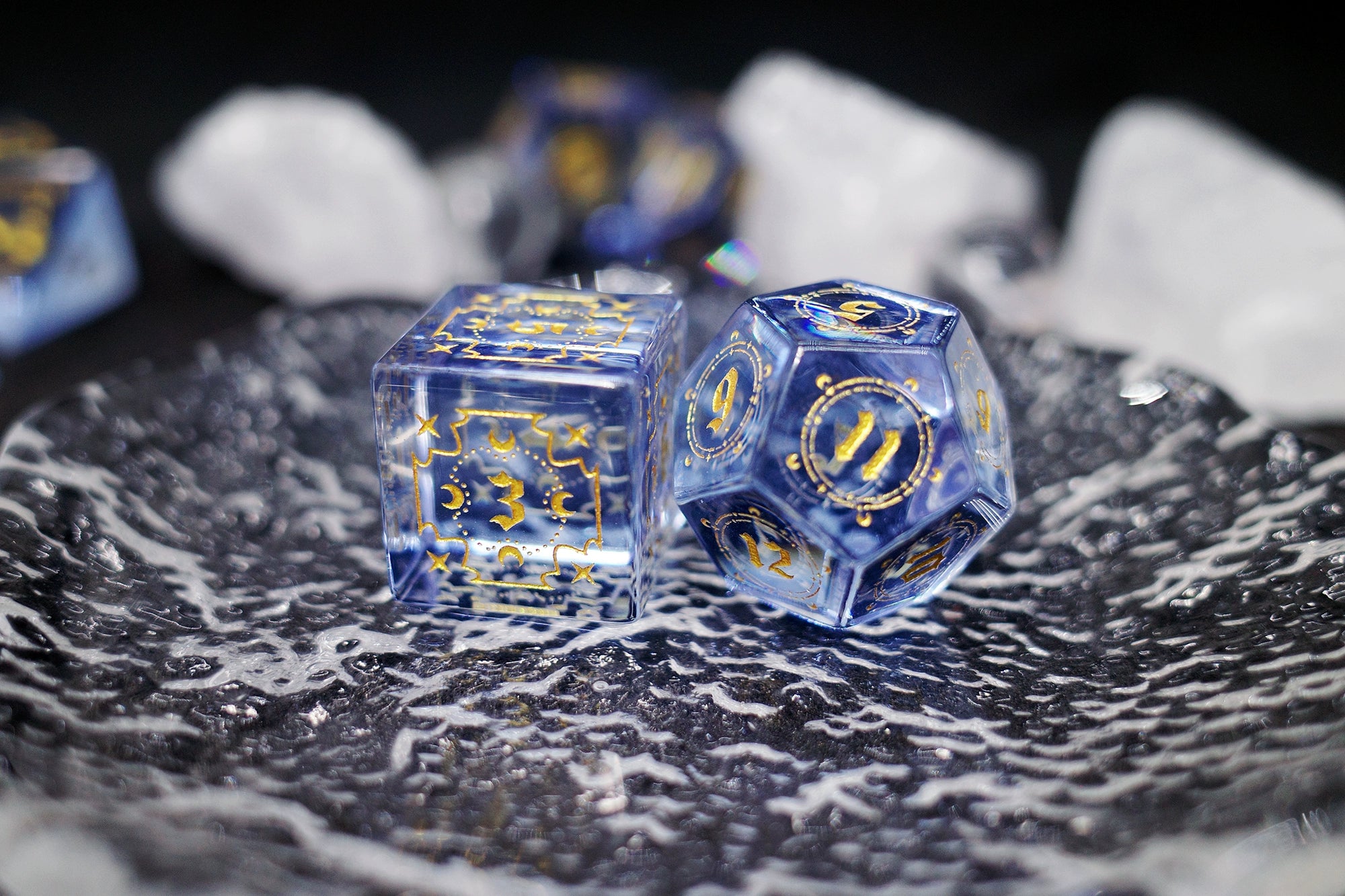 Purple Zircon Gem Dice COC Dragons And Dungeons Dnd TRPG High - End Dice - Masters Dice