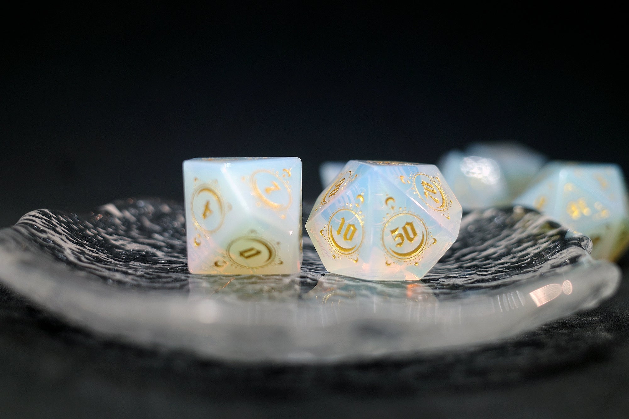Opal Gem Dice COC Dungeons & Dragons Dnd TRPG Warhammer - Masters Dice
