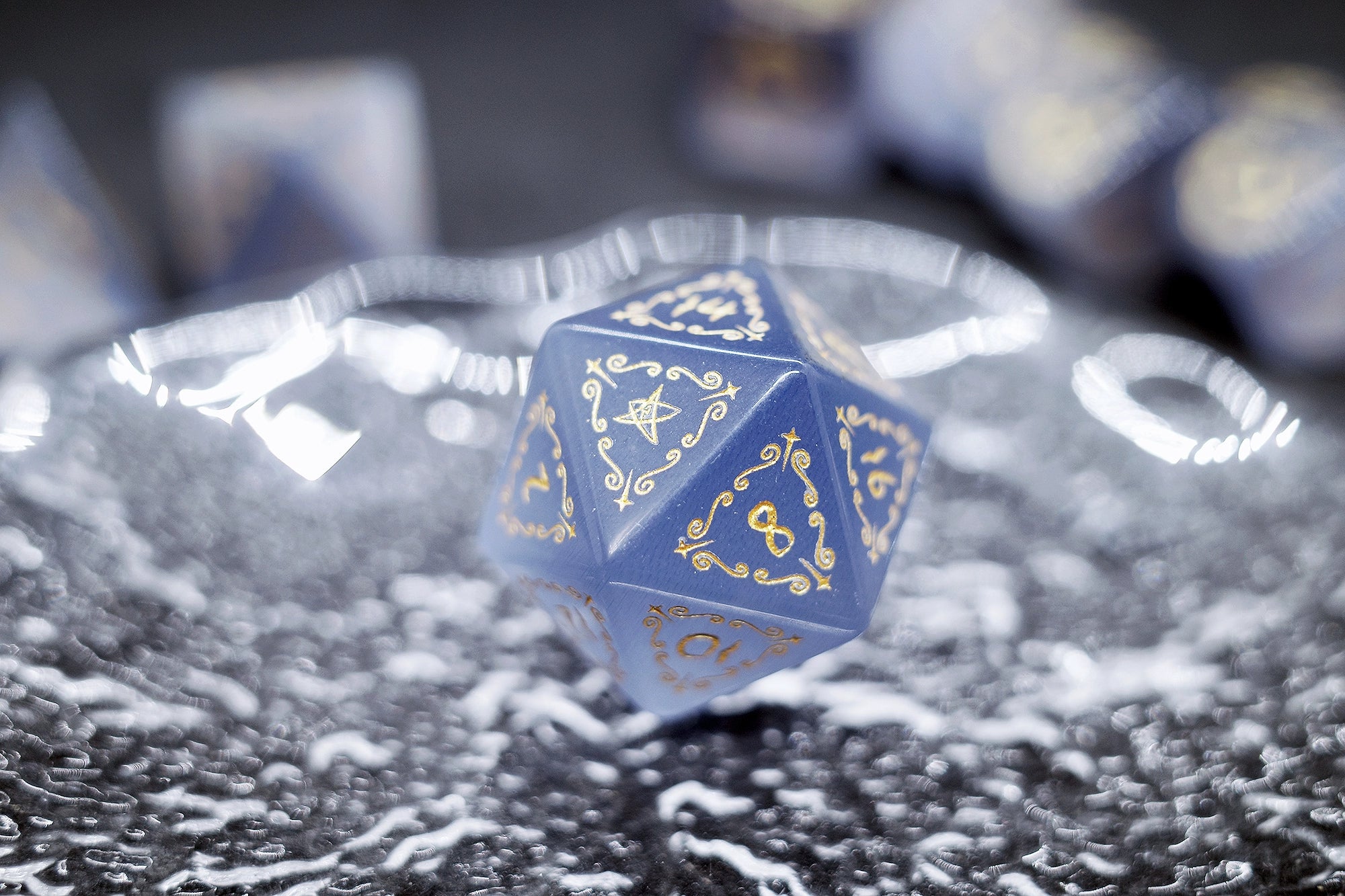 Grey Cat'S Eye Dice Old Seal Jewel COC Dungeons & Dragons Dnd Warhammer Dice TRPG - Masters Dice